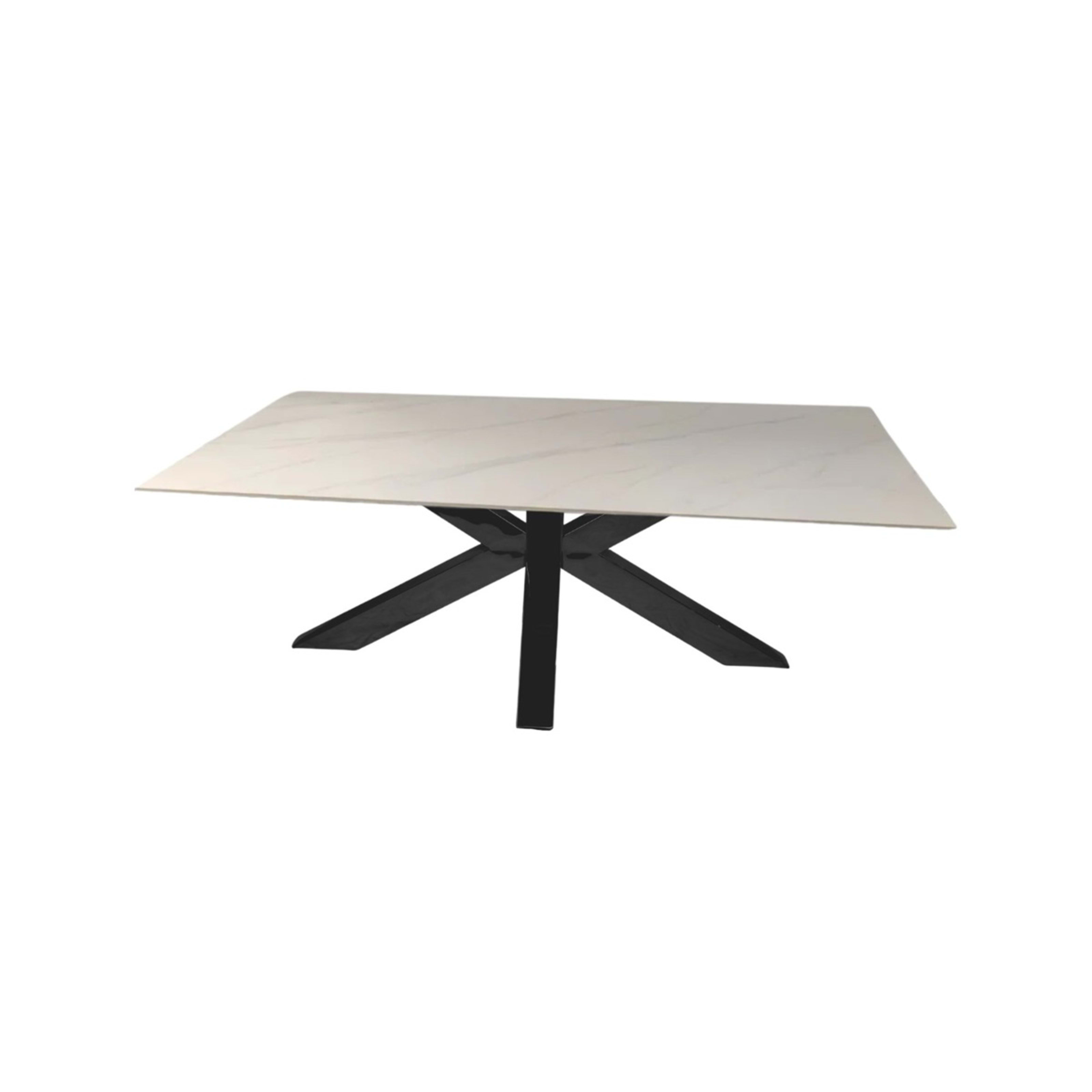 Octopus Salontafel 130×70 Zwart Sintersteen Wit — 1