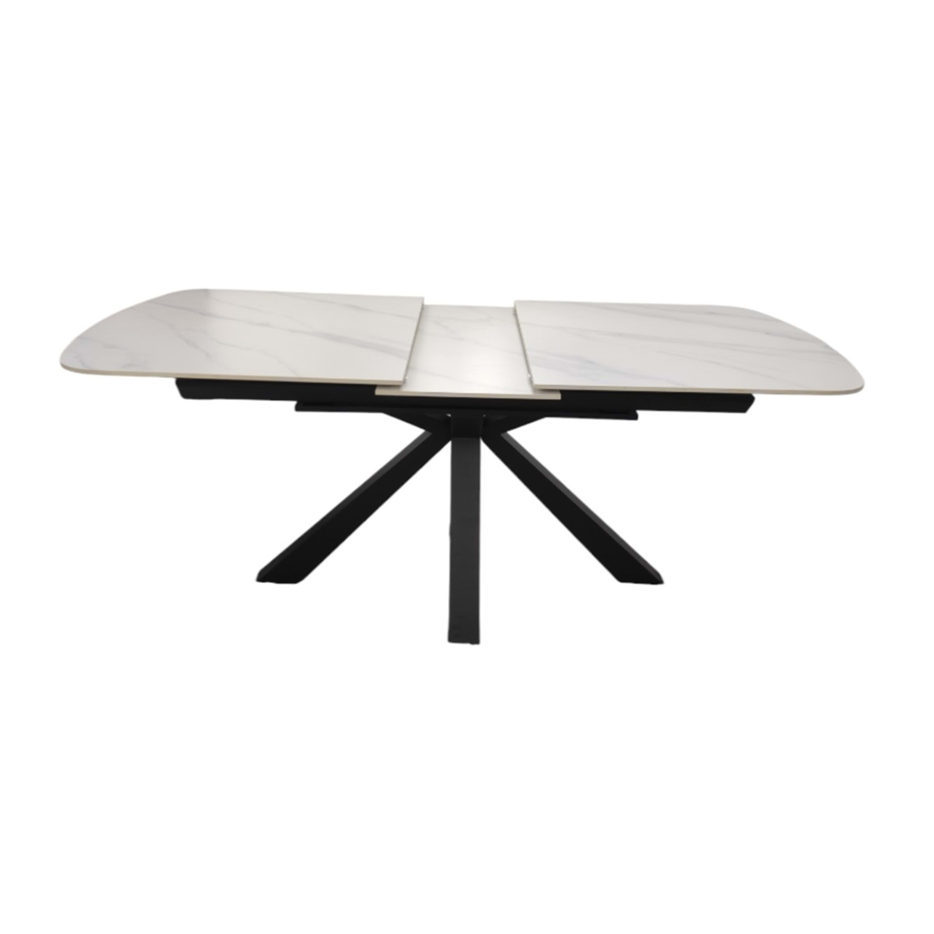 Octopus Eettafel 180/220×90 Zwart Sintersteen — 1