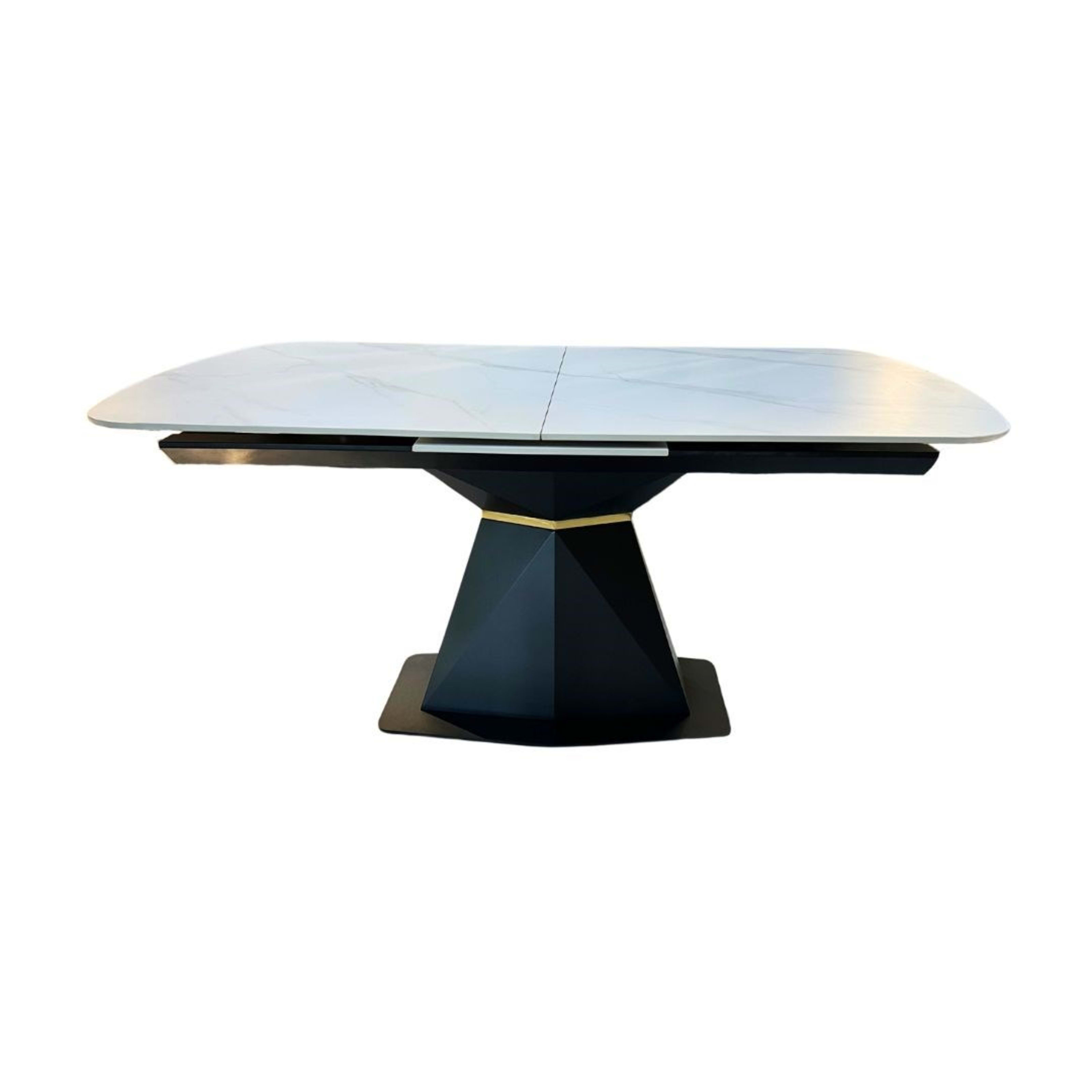 Jump Eettafel 160/200×90 Zwart Sintersteen Wit — 1