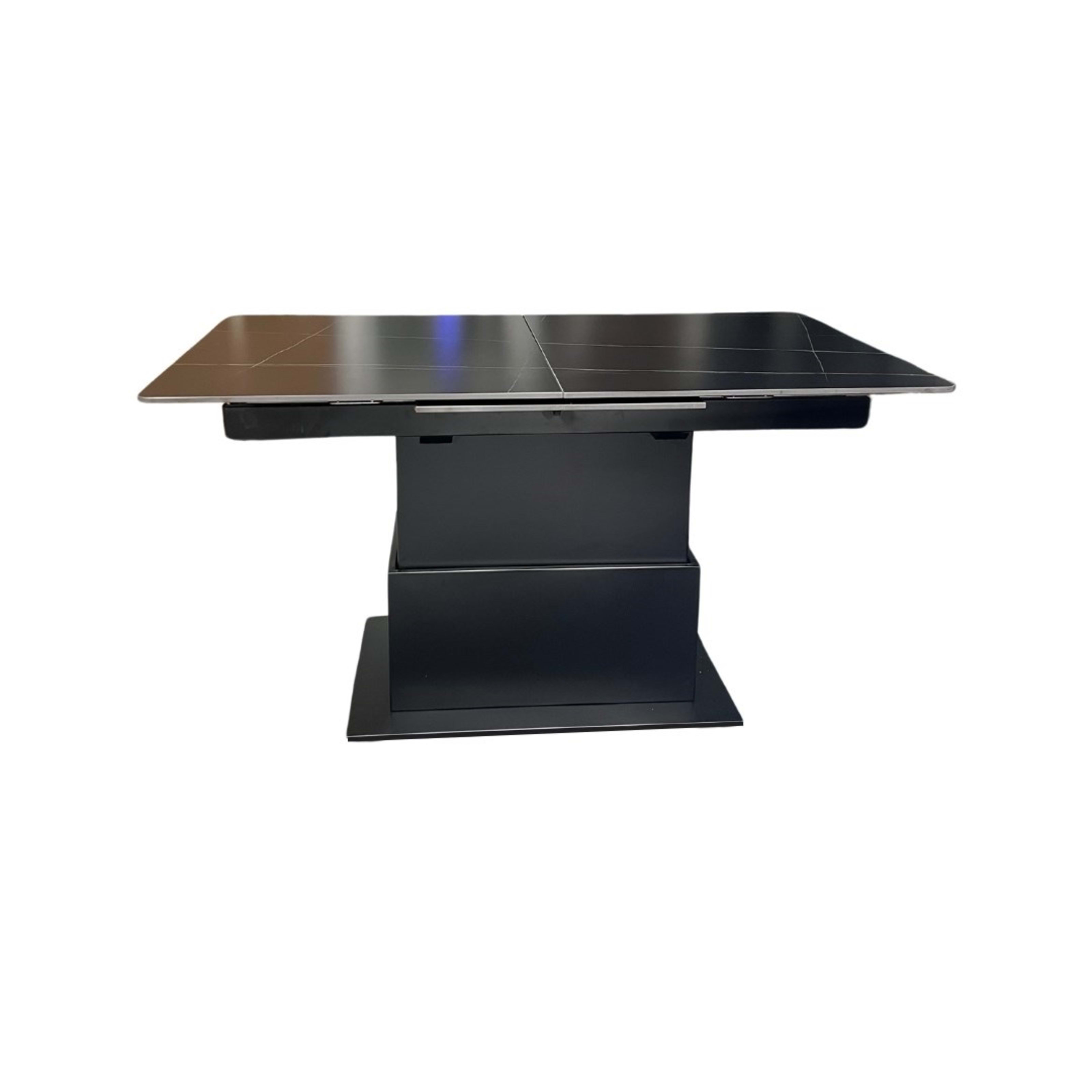Smart Eettafel 140/190×80 Zwart Keramiek — 1