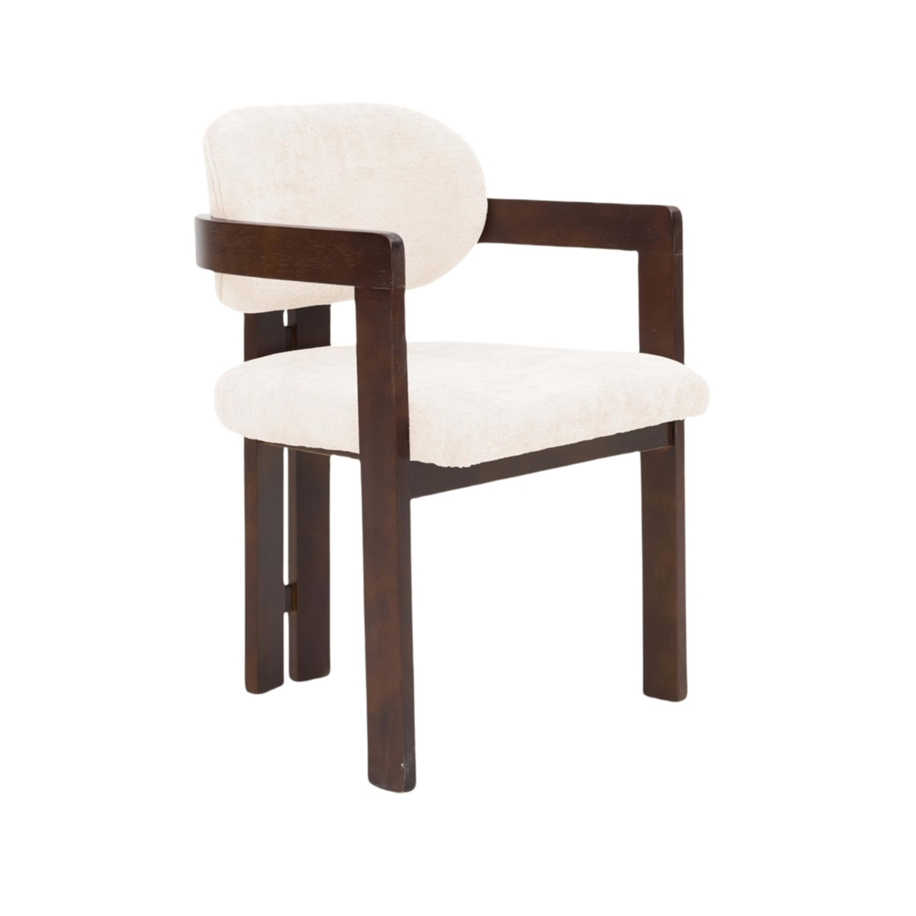 Dubai ZB-5576 Eetkamerstoel Bruin onderstel Wit — 1