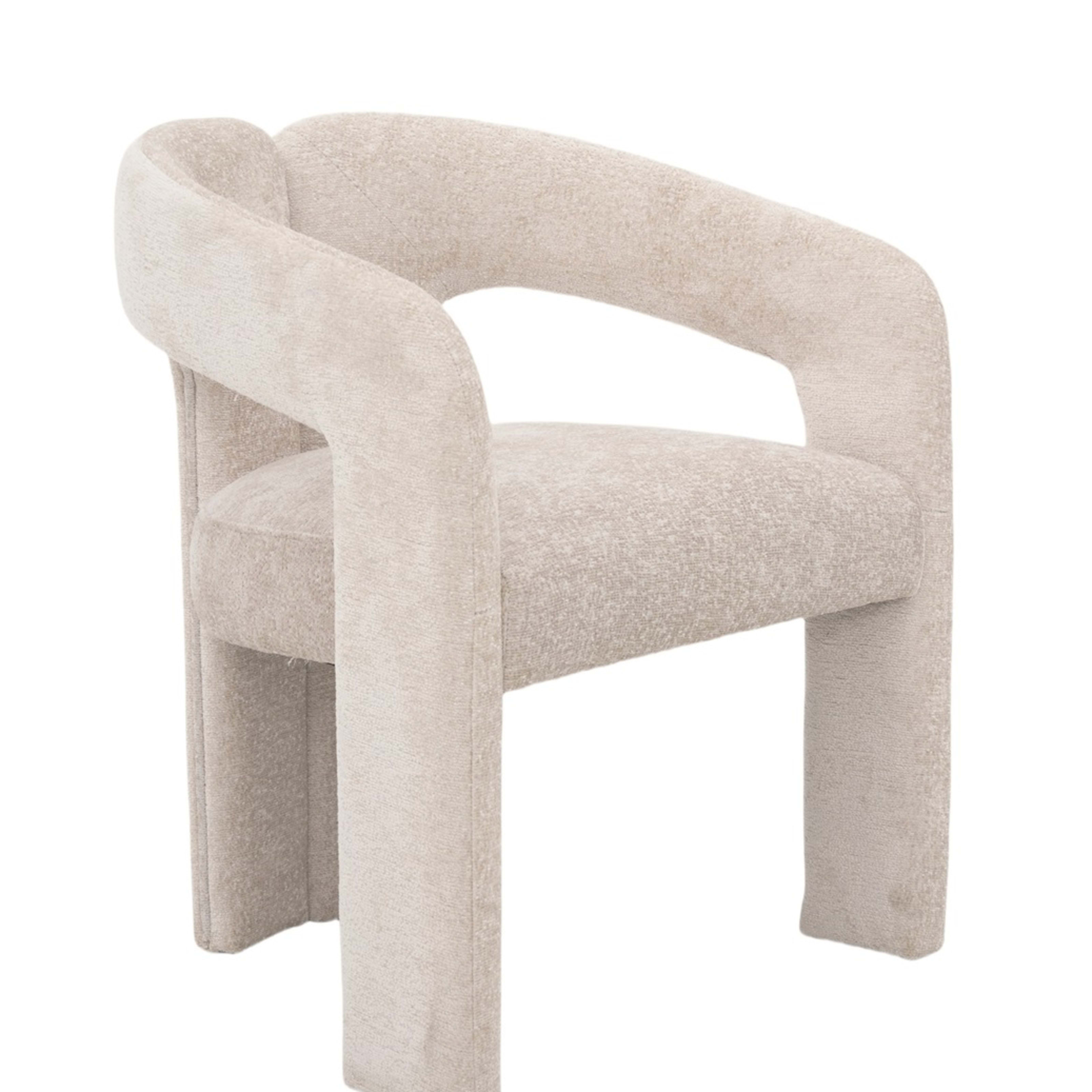 Baroni ZB-5686 Eetkamerstoel Taupe — 1