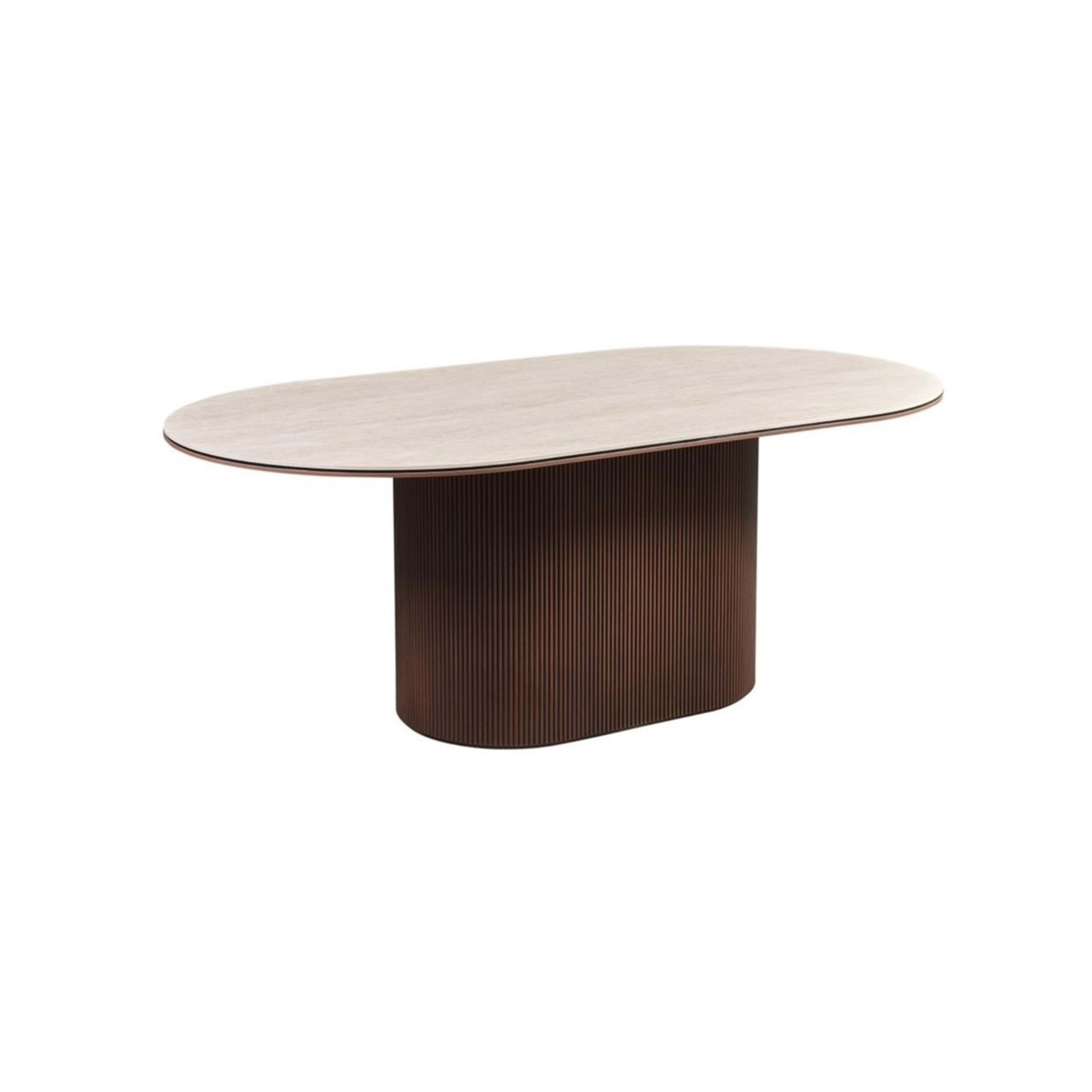 Aqua eettafel 160X100bruin/beige keramiek — 1
