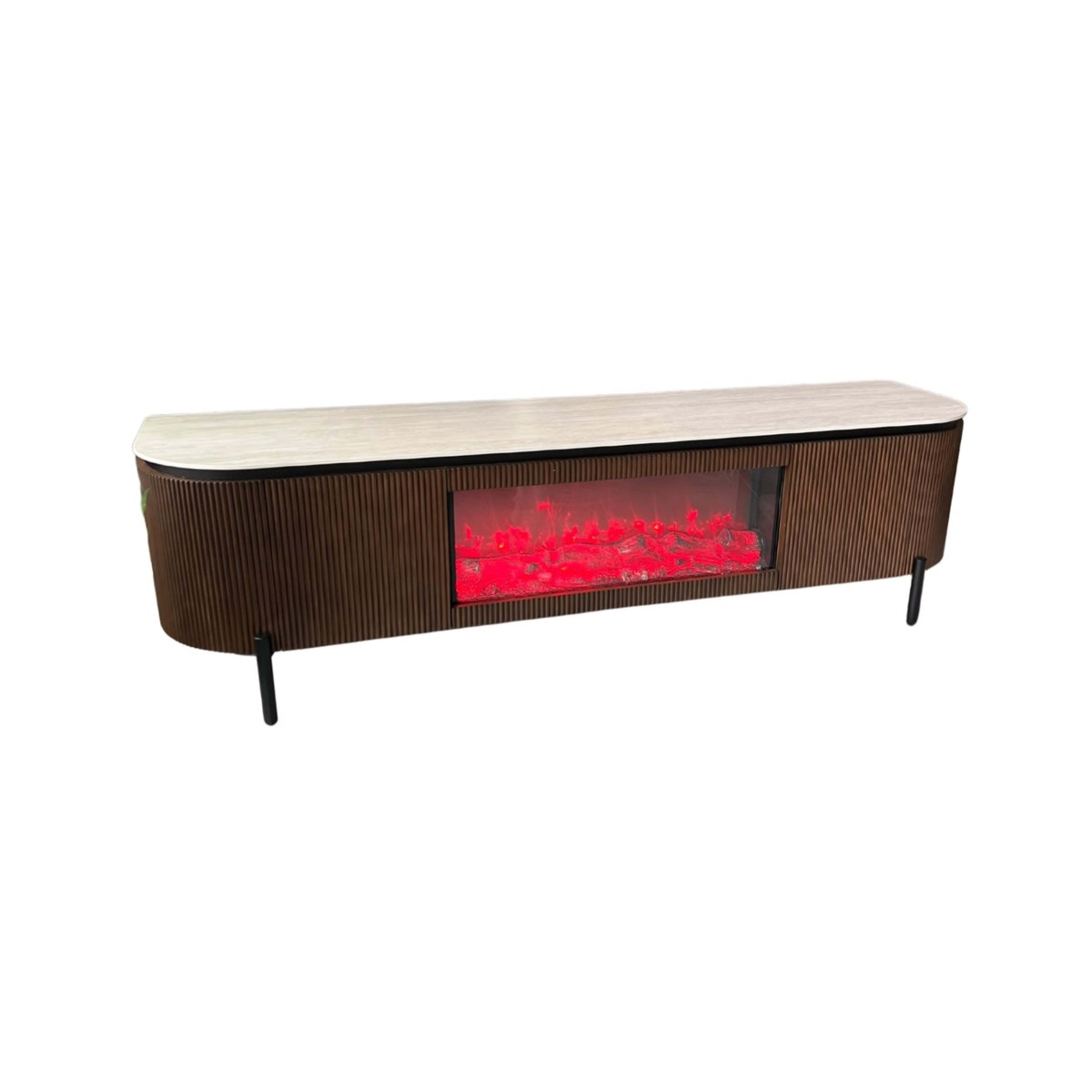 Aqua tv-meubel 200×50 bruin/beige keramiek — 2