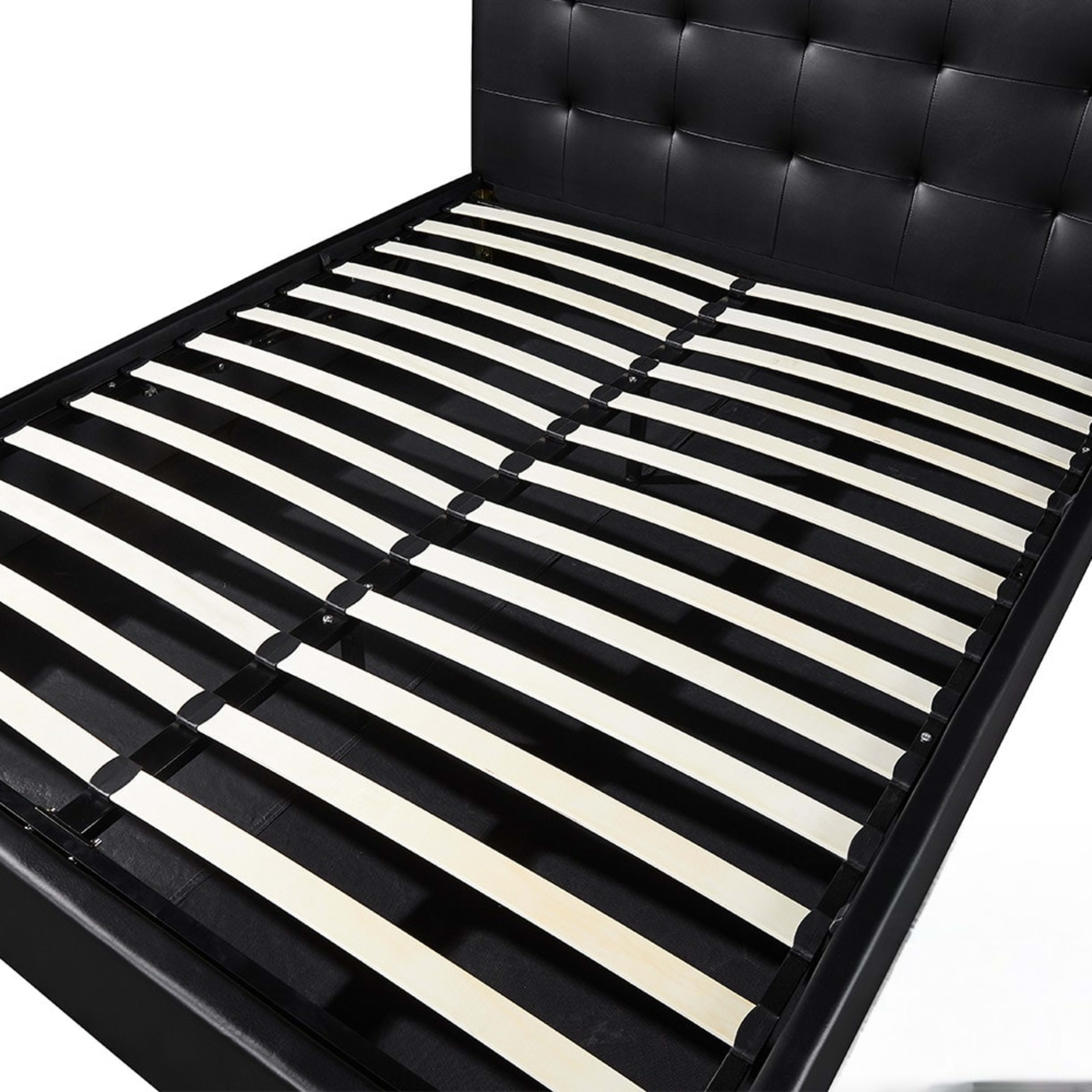 Bed met koffer 'Porto' 160×200 PU Zwart — 6