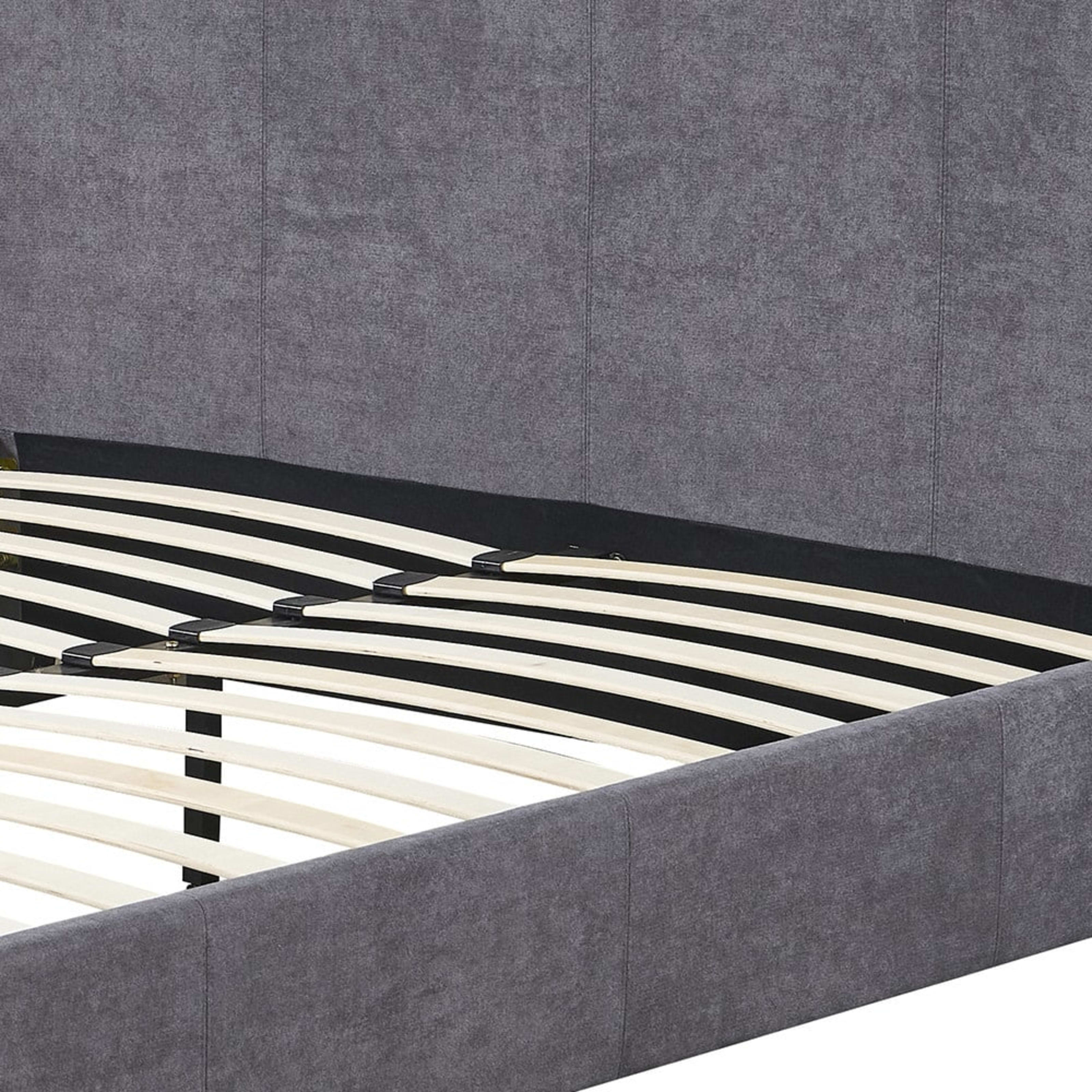 Bed 'Roma' 140×200 met lattenbodem Stof Grijs — 6
