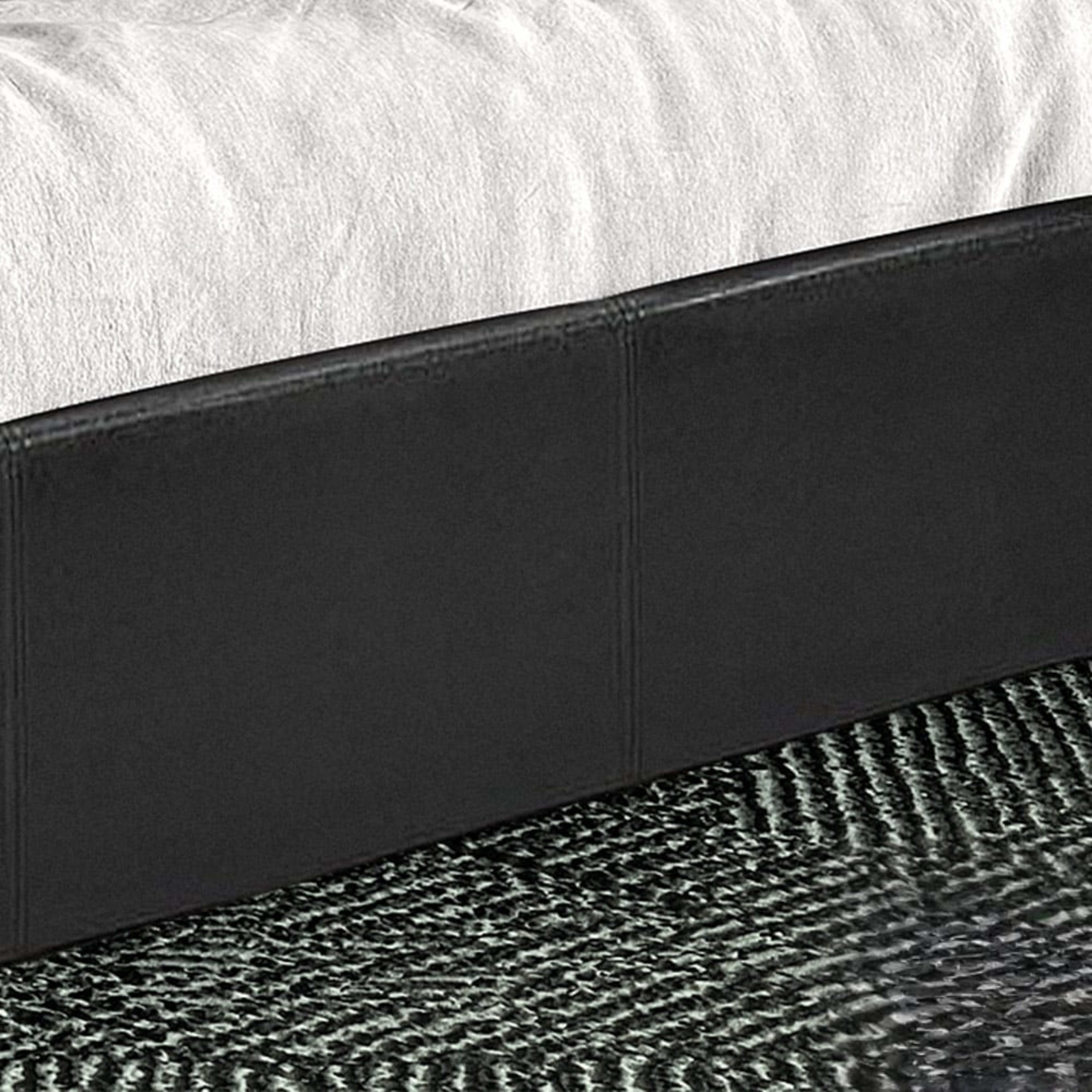 Bed 'Roma' 160×200 met lattenbodem PU Zwart — 5