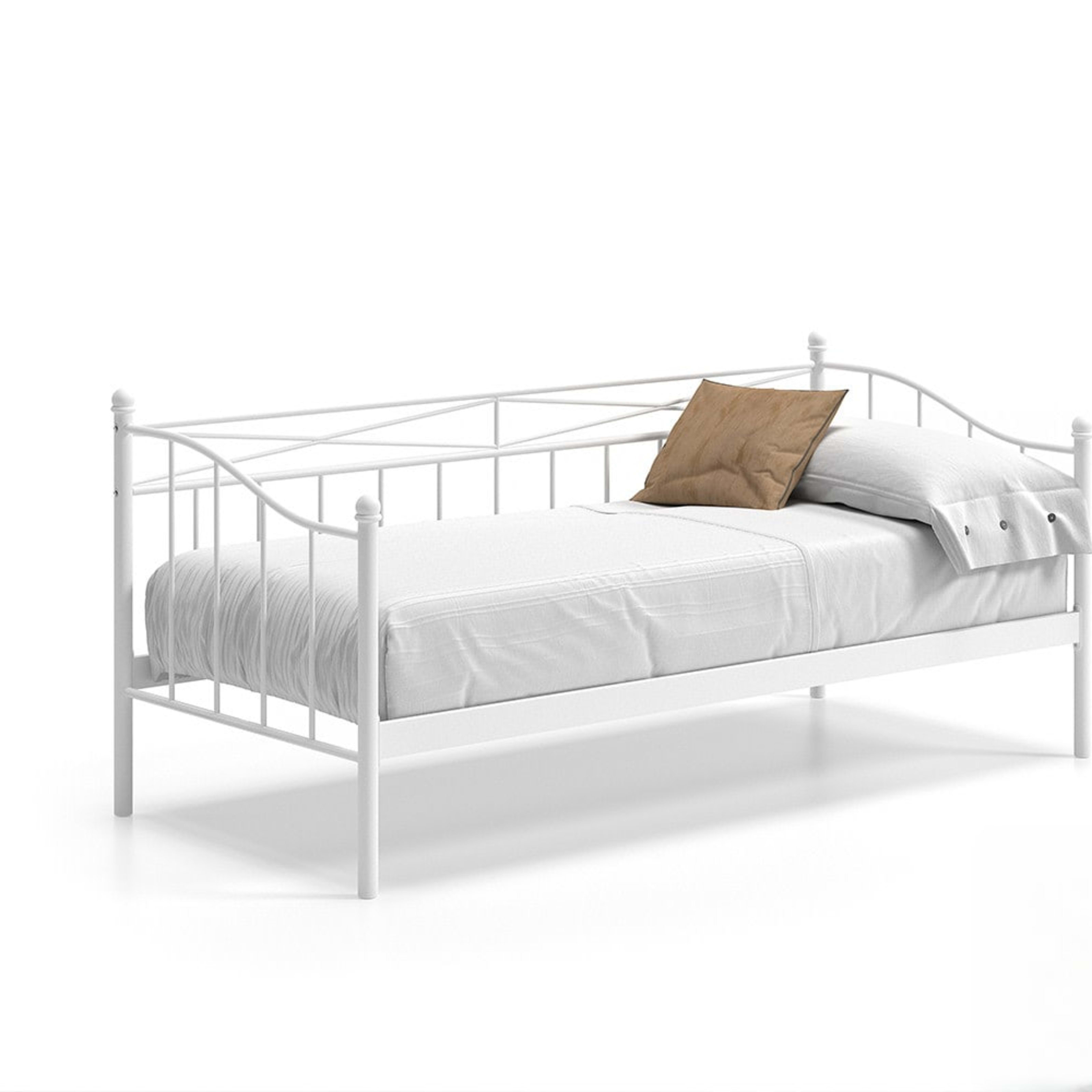 Bed 'Sablo' 90×200 met lattenbodem Wit — 5
