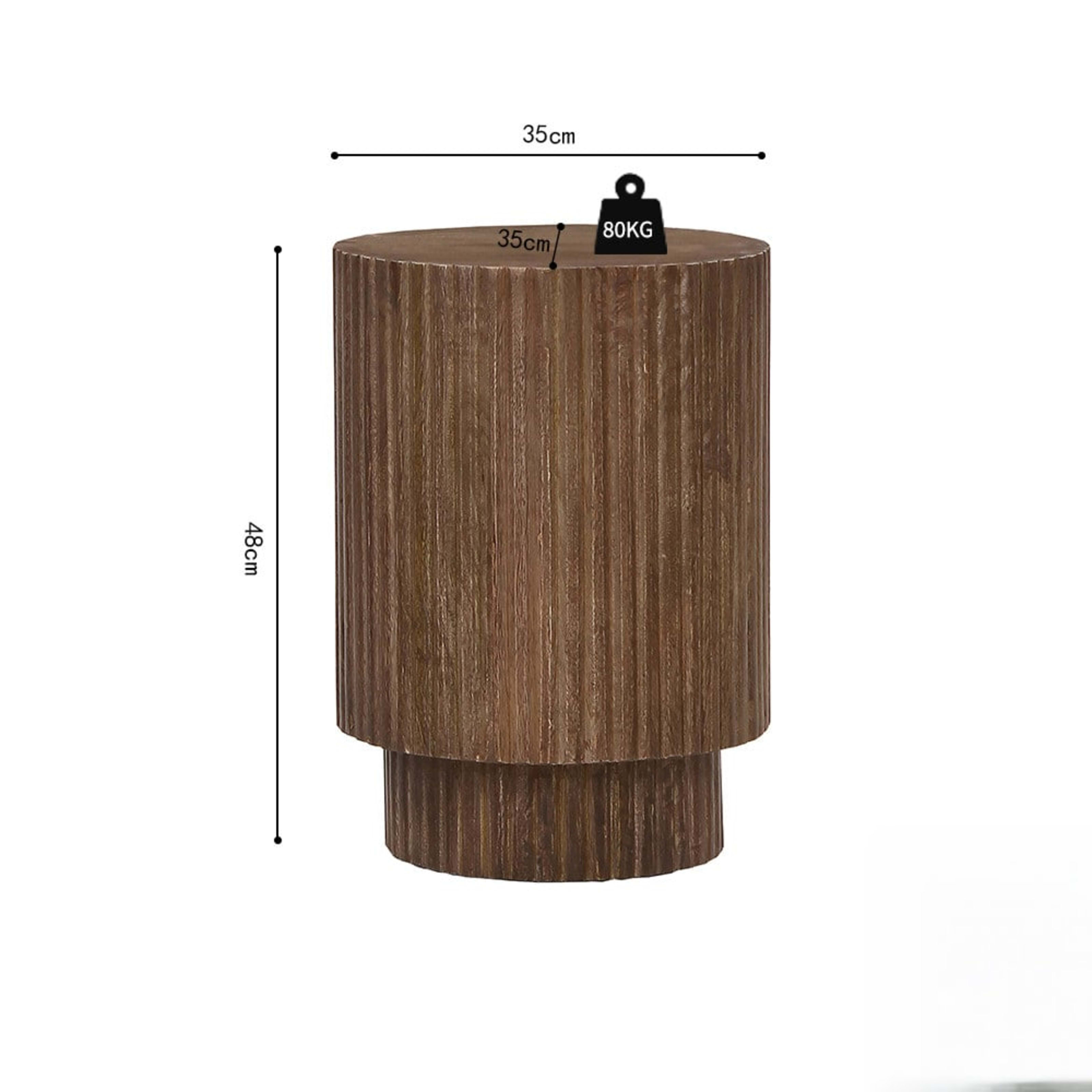Bijzettafel 'Victor' Mango hout Lichtbruin — 3