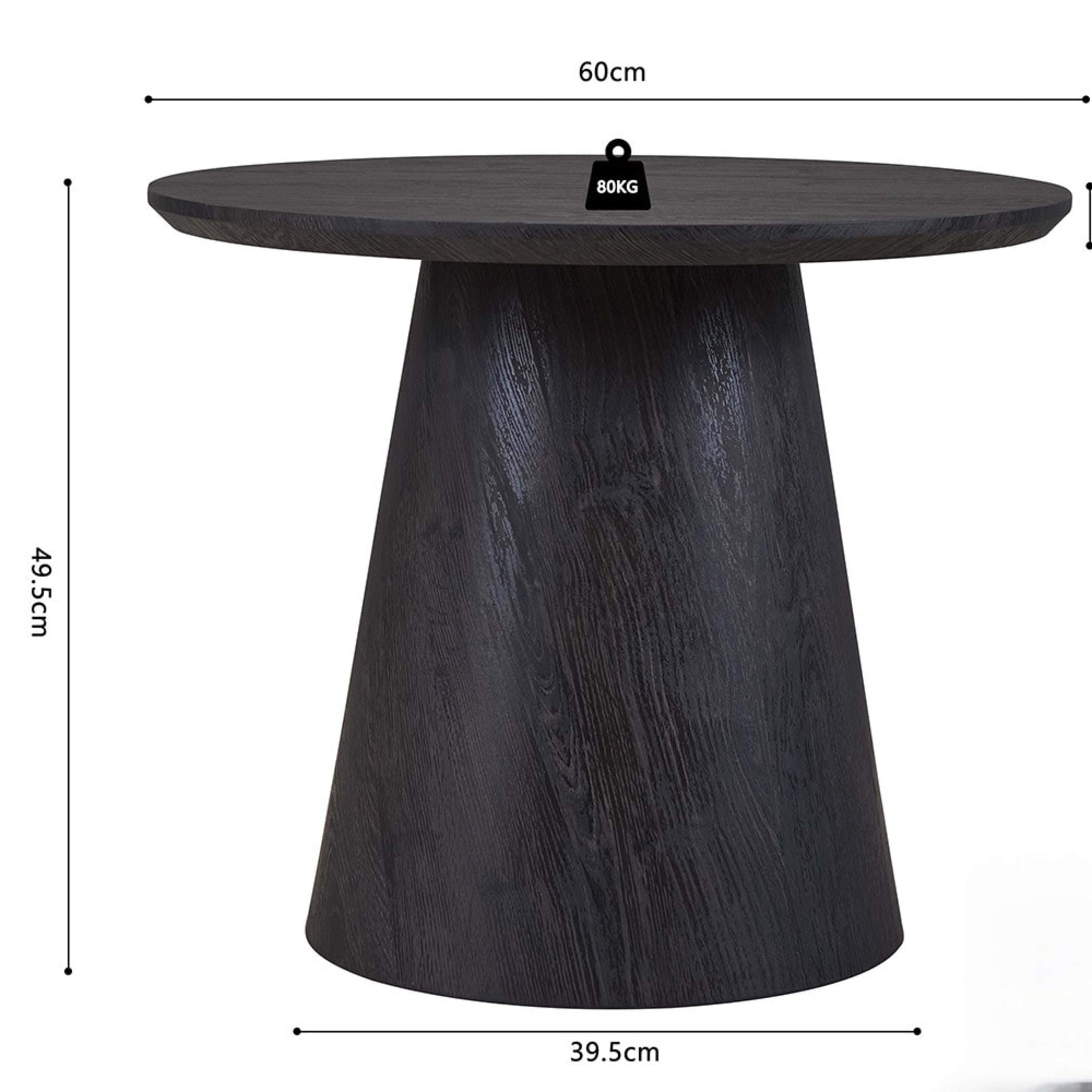 Bijzetttafel 'Miklos' 60 cm Rond Decor Donkerbruin — 4