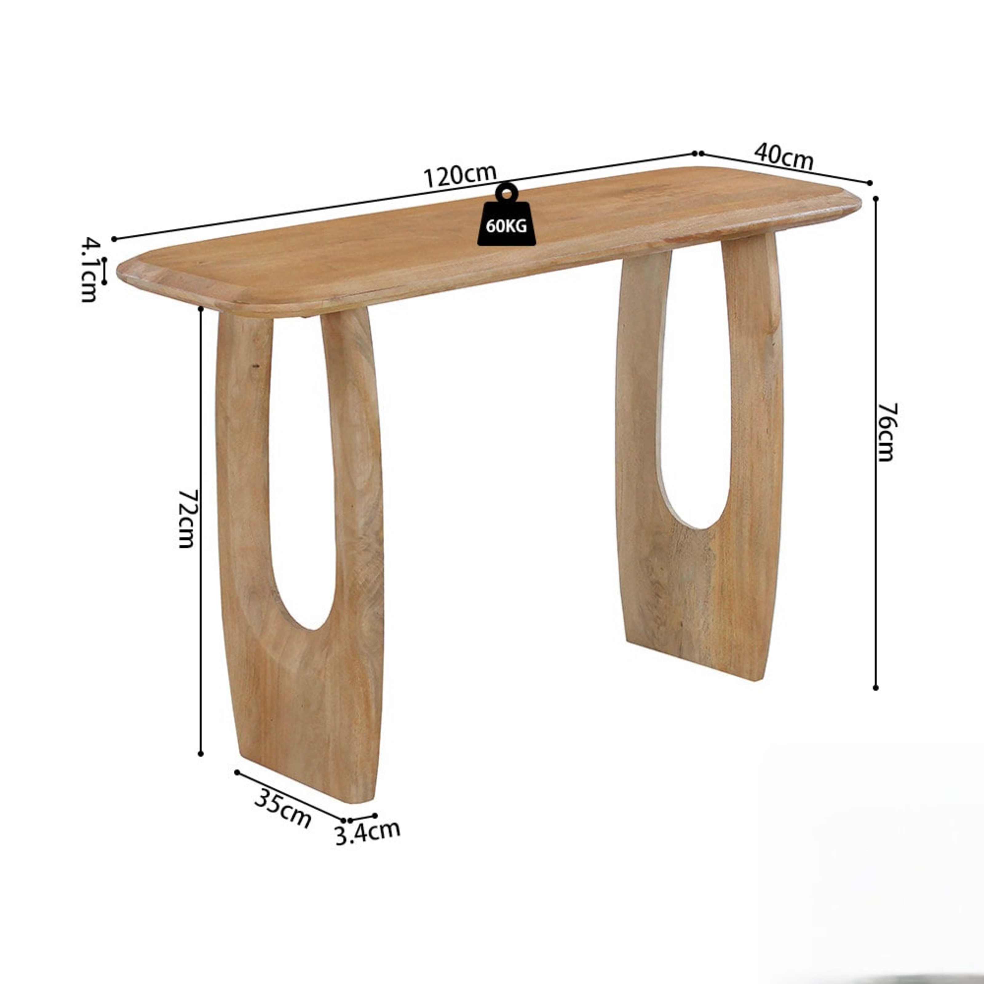Console 'Braga' Deens Ovaal Mango hout Amandel — 4