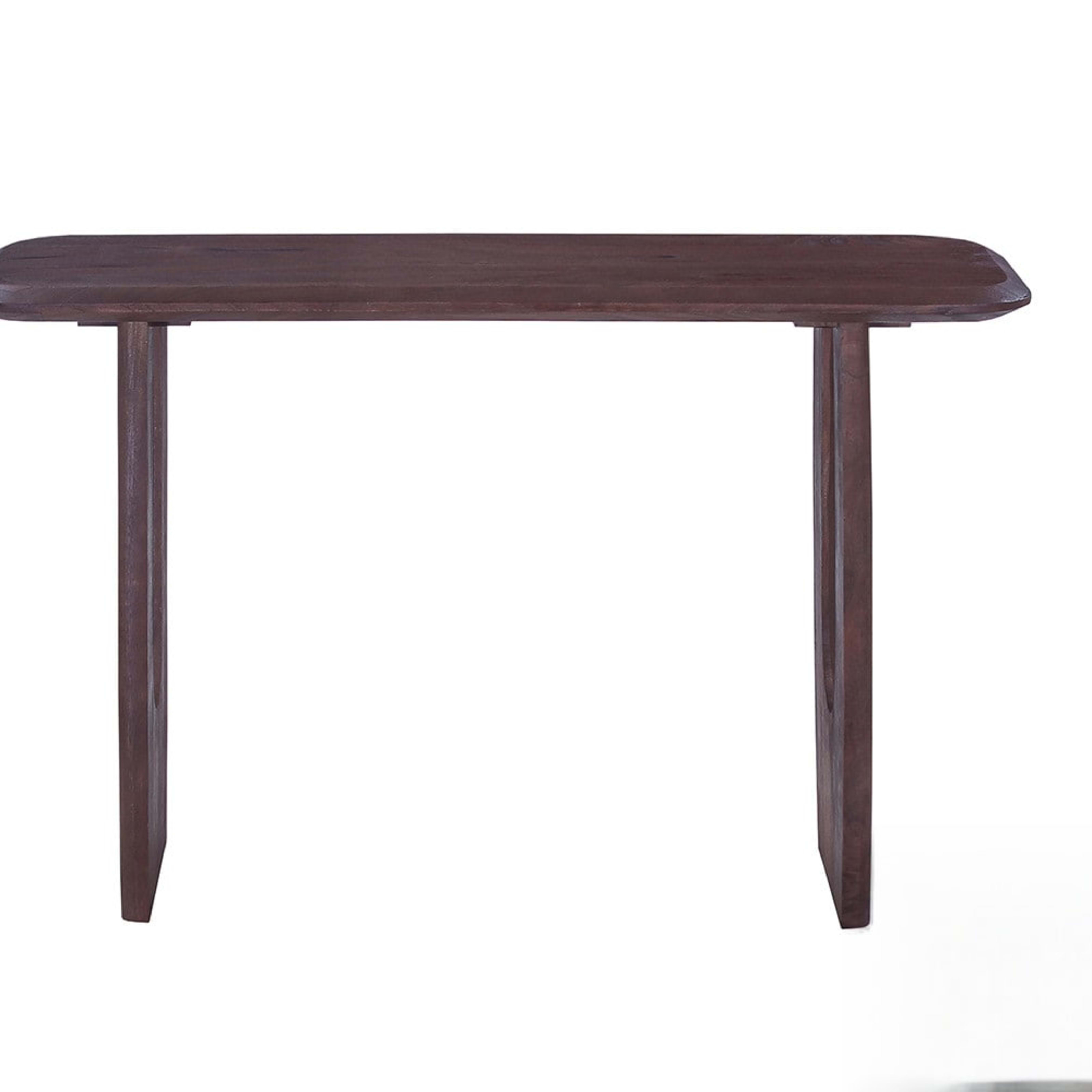 Console 'Braga' Deens Ovaal Mango hout Donkerbruin — 1