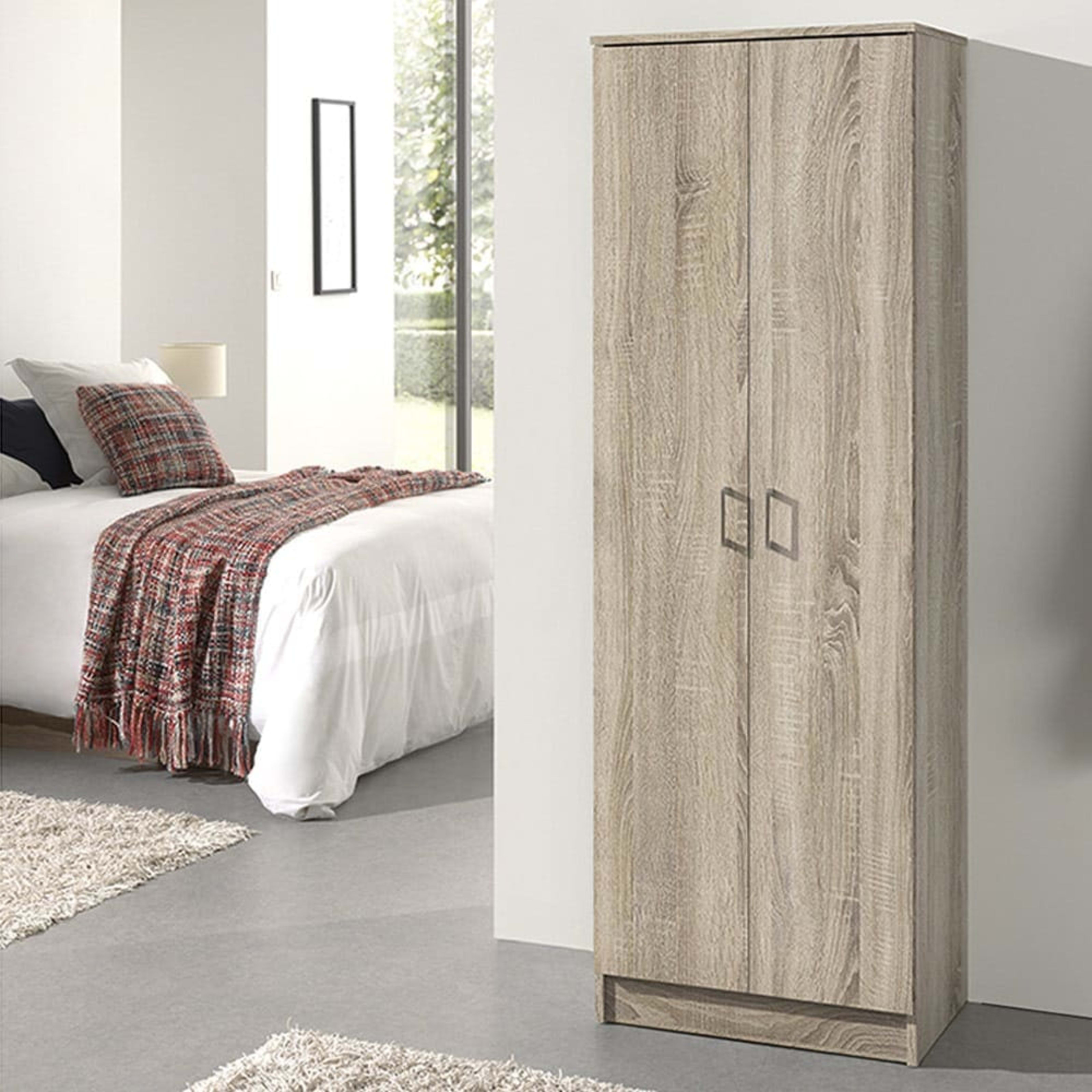 Opbergkast 'Ray' 2 deuren en 4 legplanken 60 cm Sonoma — 1