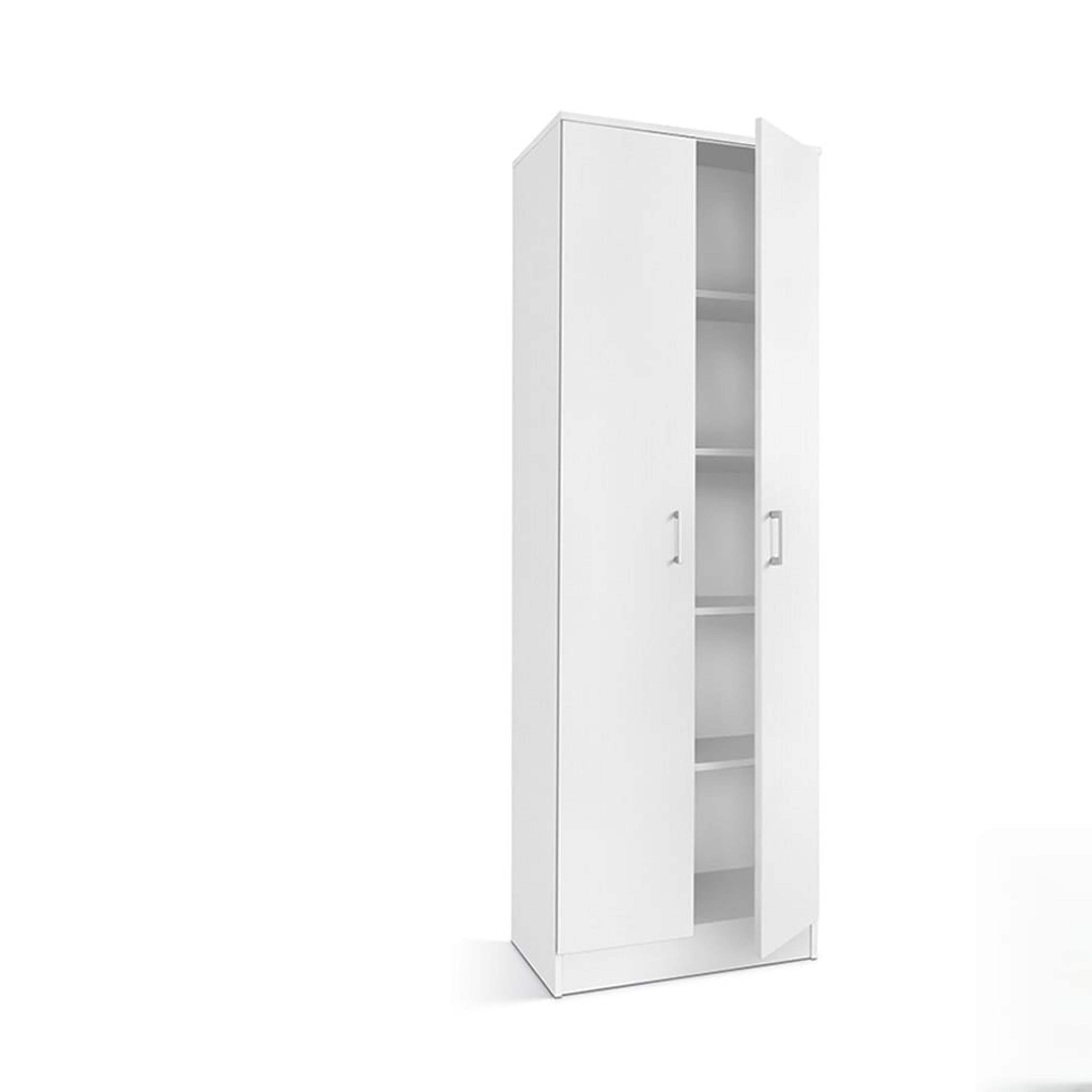 Opbergkast 'Ray' 2 deuren en 4 legplanken 60 cm Wit — 5