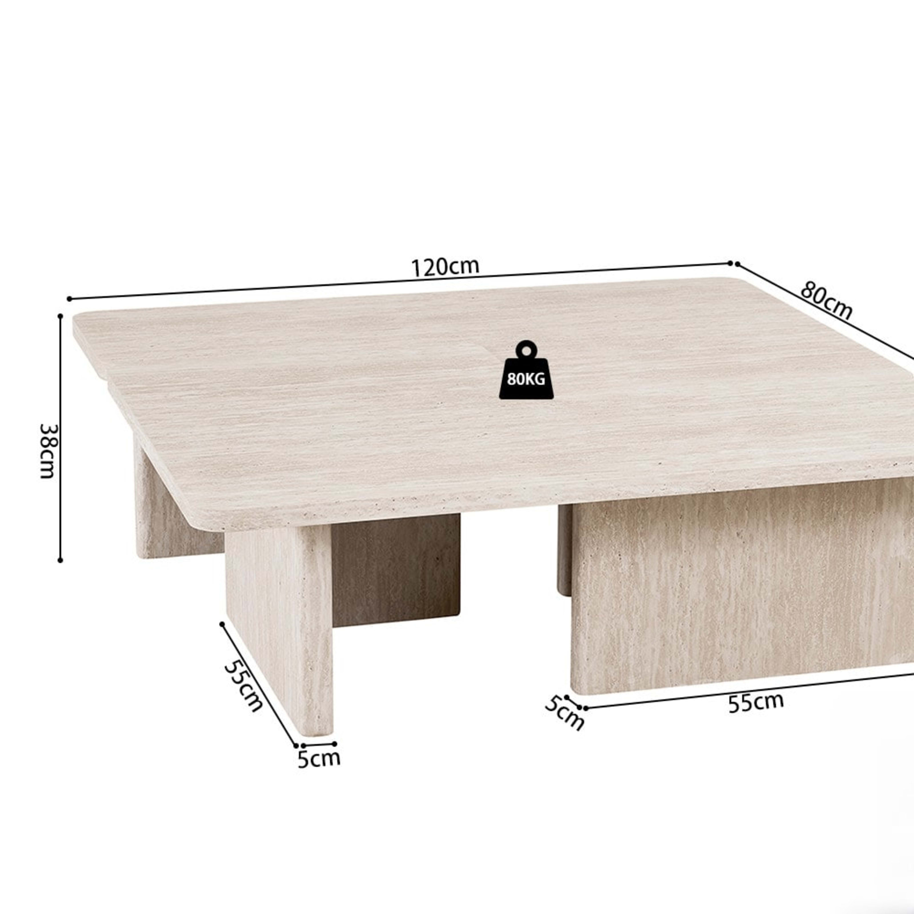 Salontafel 'Arallo' Decor Travertin Beige — 7