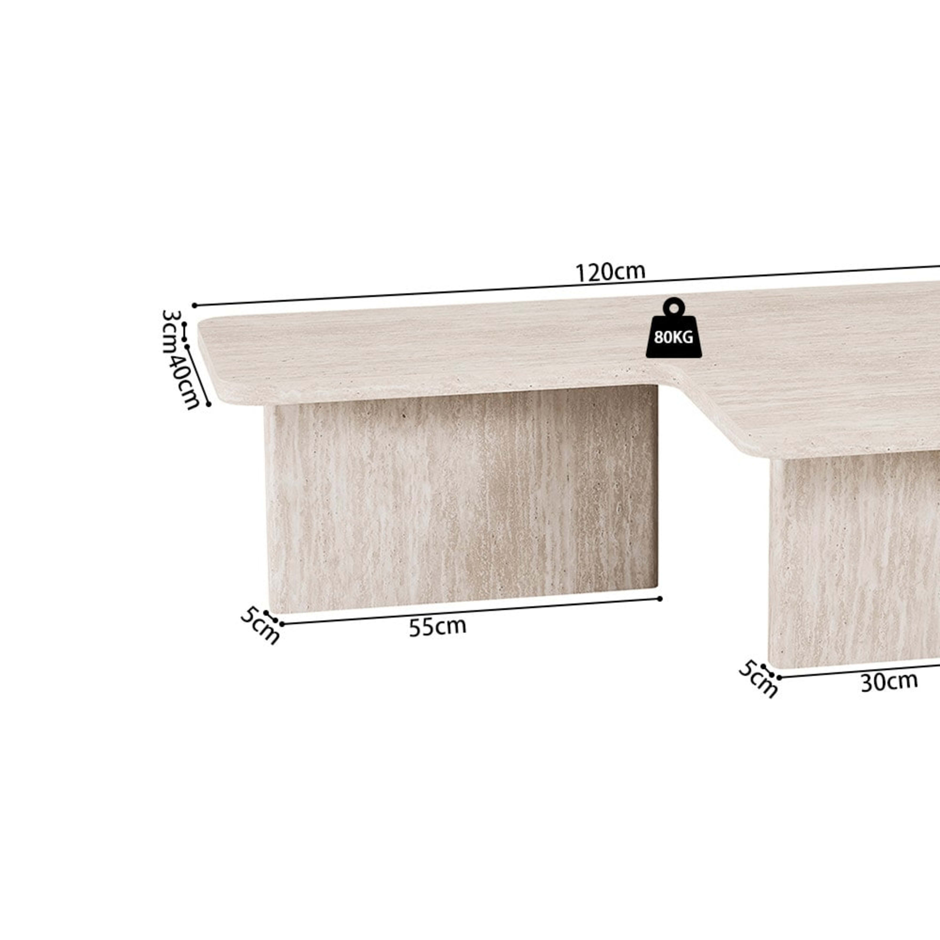 Salontafel 'Arallo' Decor Travertin Beige — 8