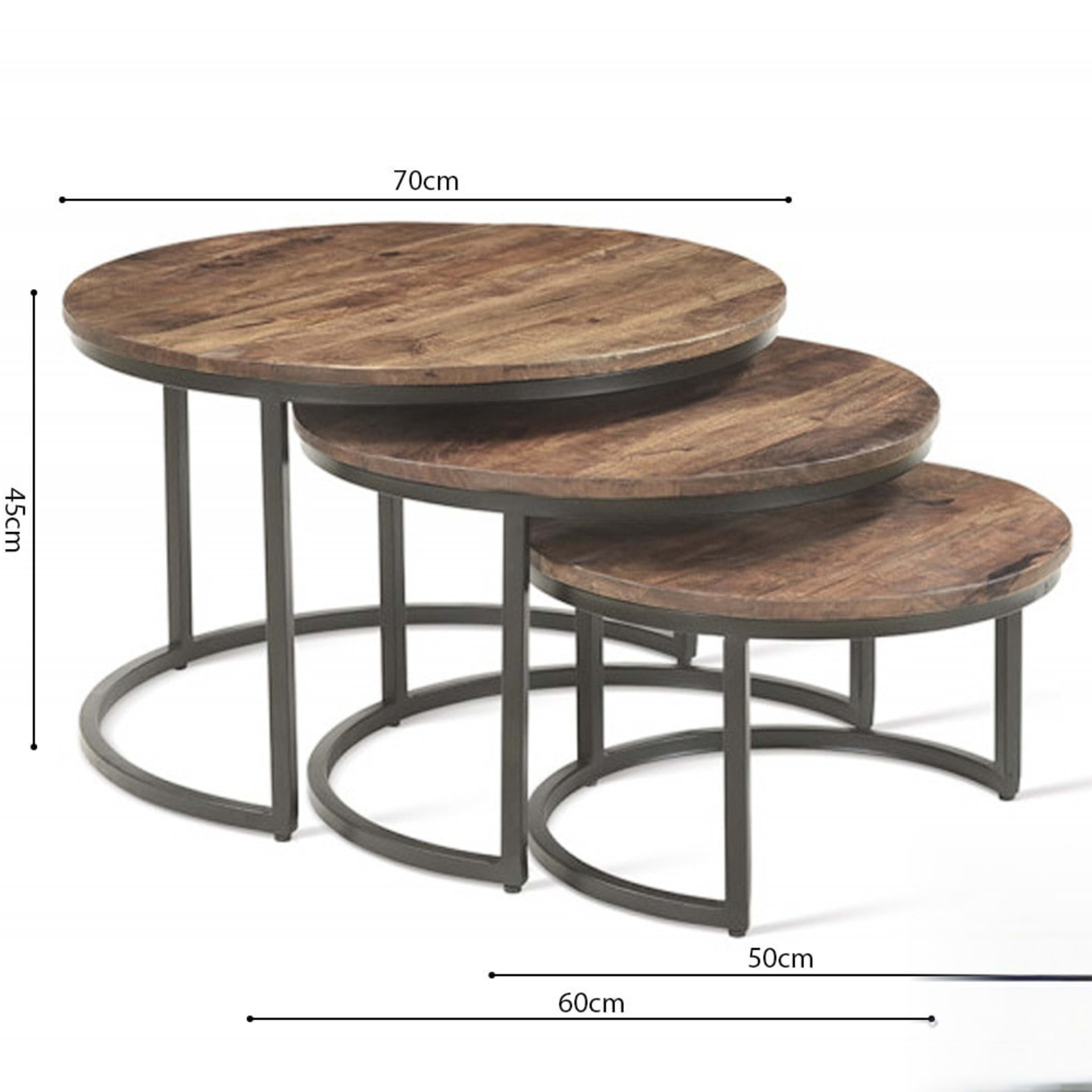 Salontafel 'Arnod' 3-delig Mango hout — 4