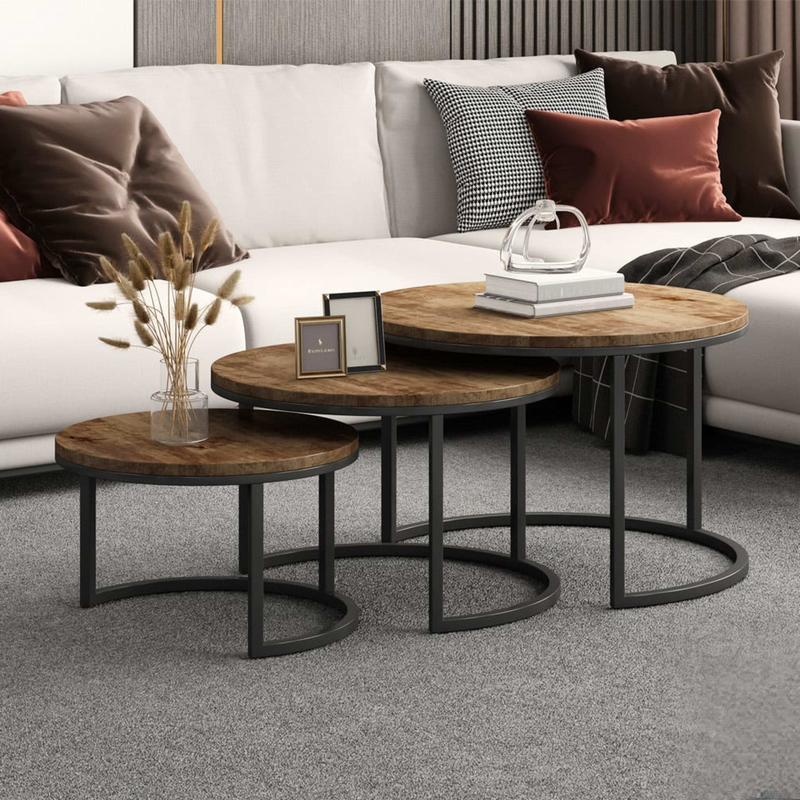 Salontafel 'Arnod' 3-delig Mango hout — 3