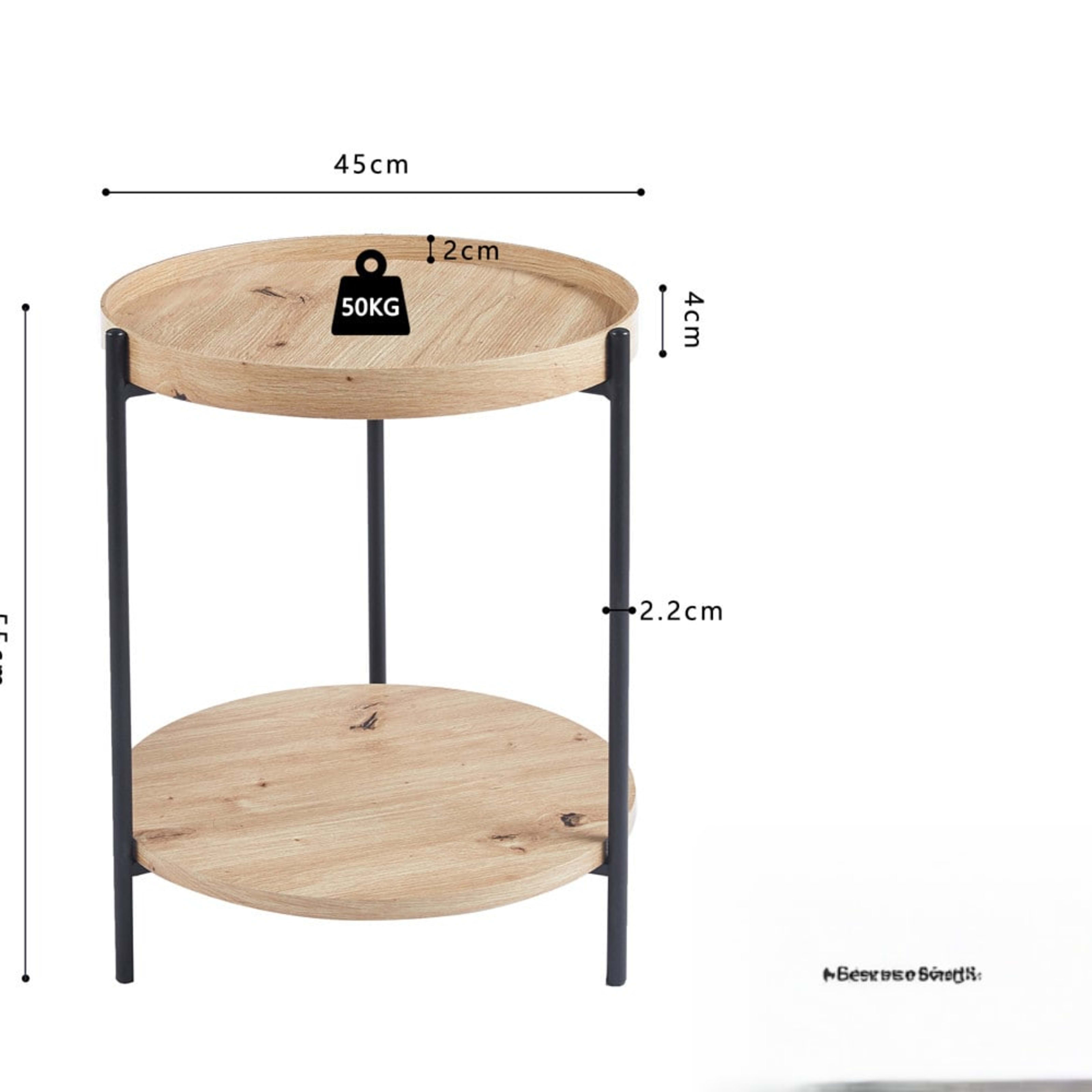 Salontafel 'Dalina' 45 cm Decor Oude eik — 5