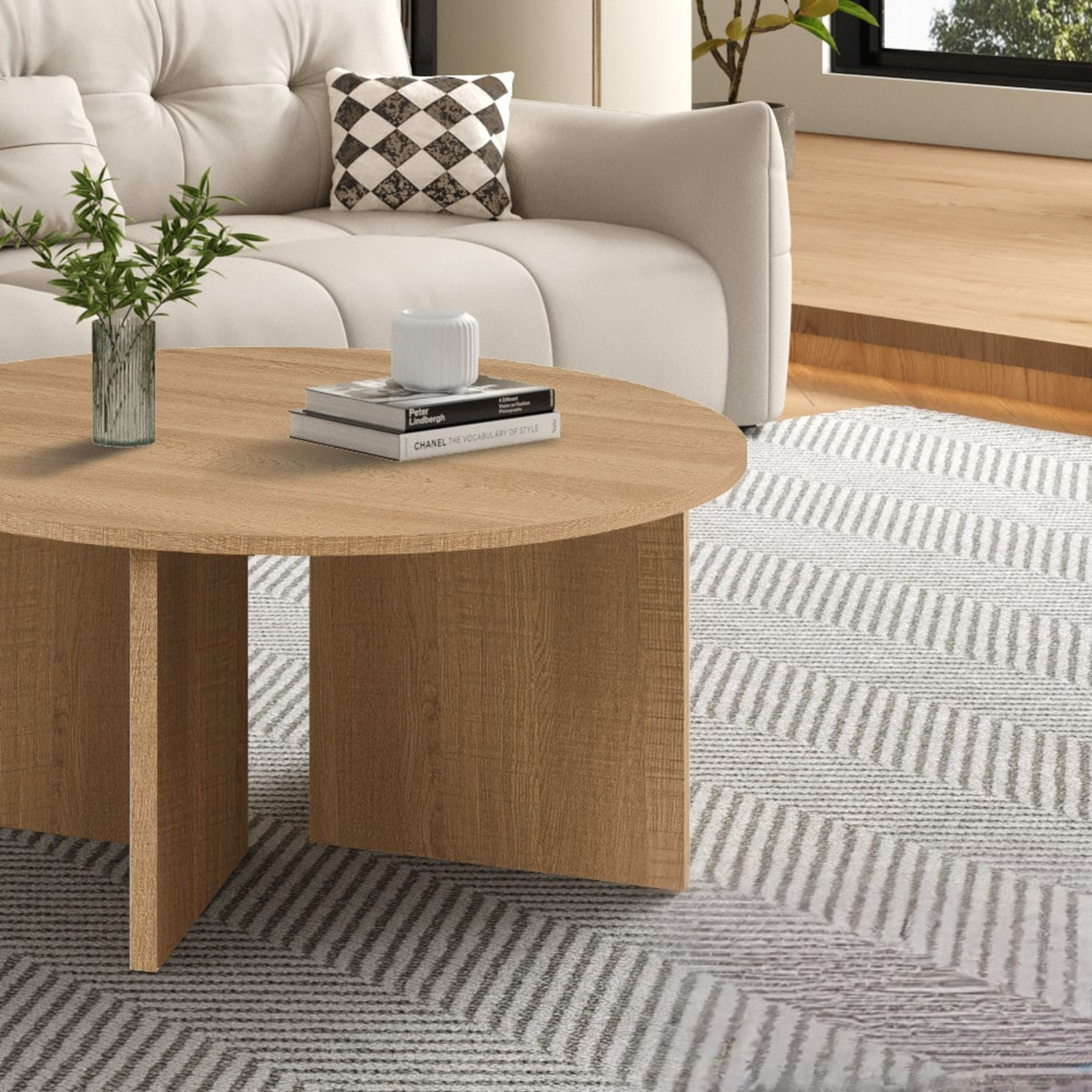 Salontafel 'Drasir' Rond Decor Eik Naturel — 2