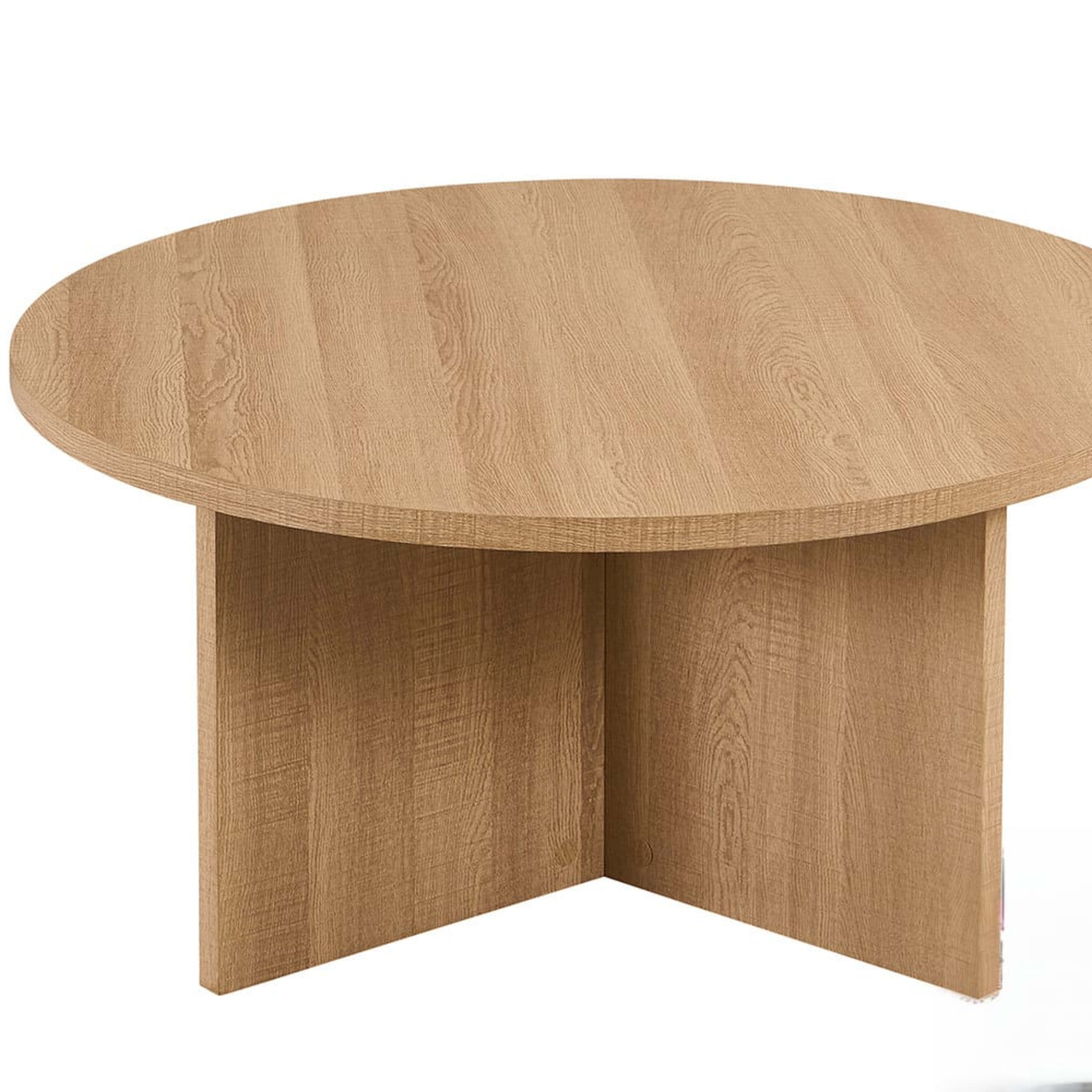 Salontafel 'Drasir' Rond Decor Eik Naturel — 1