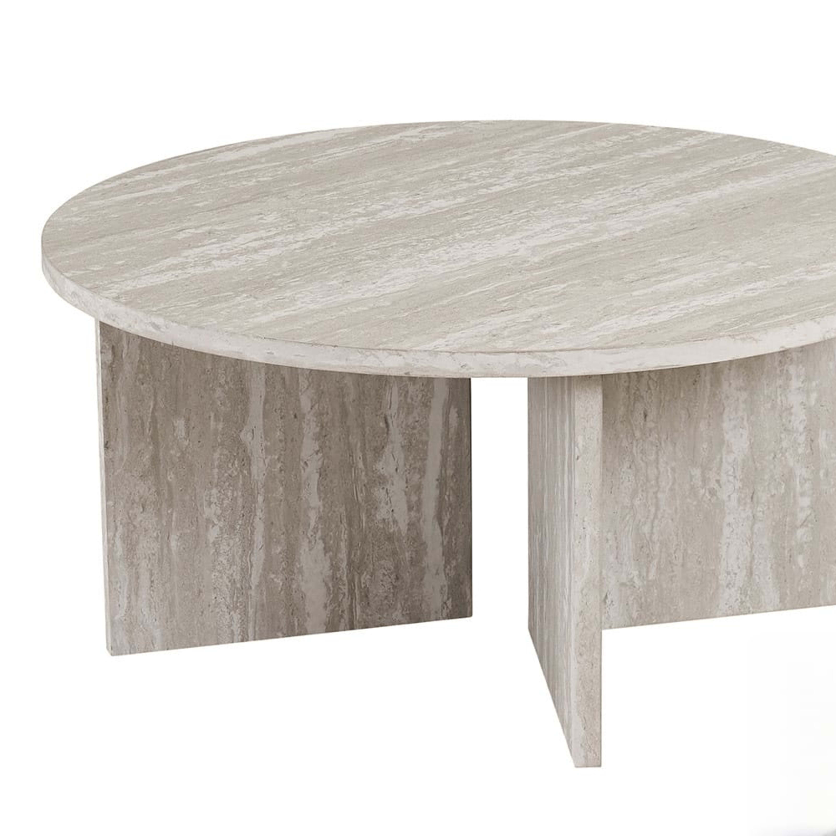 Salontafel 'Drasir' Rond Decor Travertin Grijs — 1