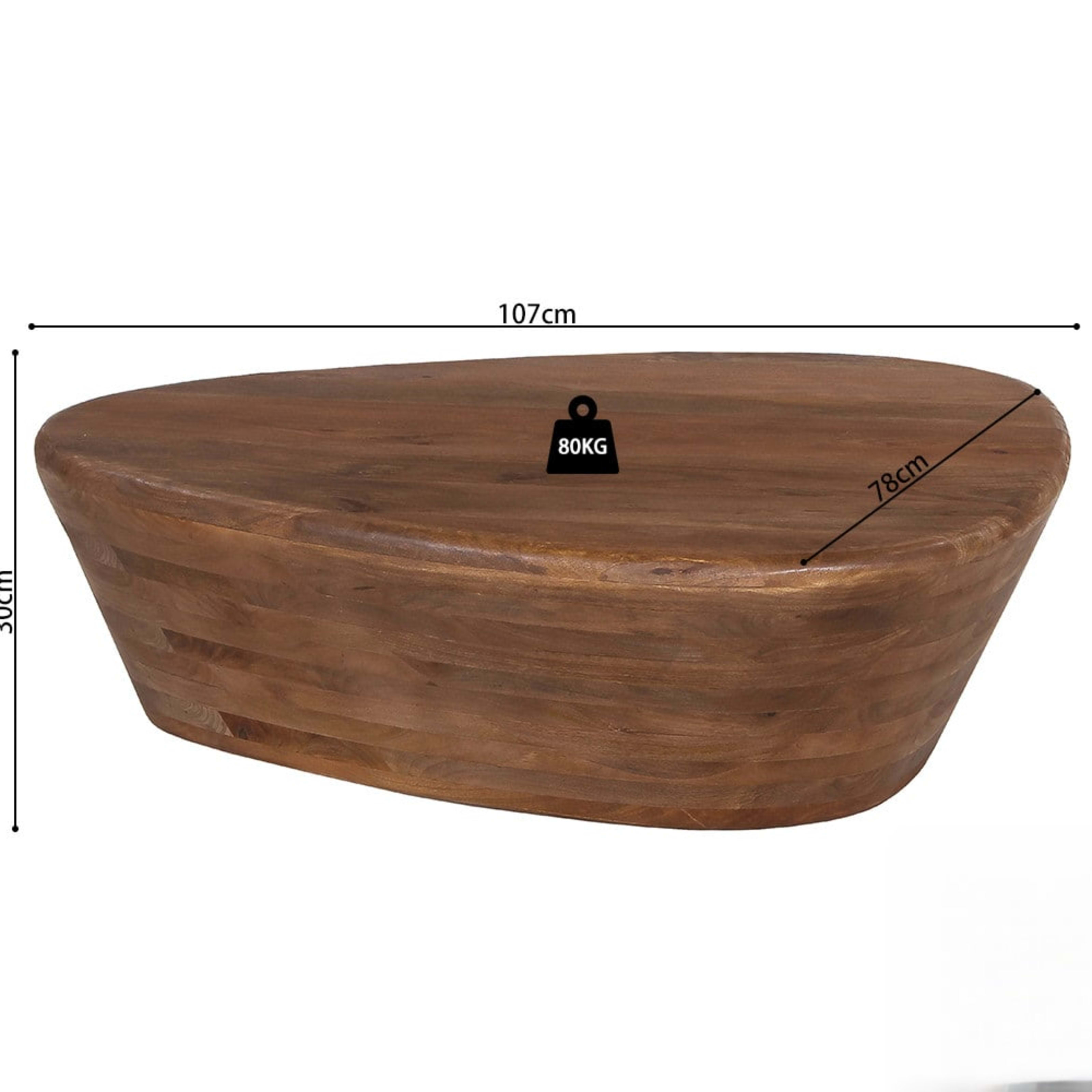 Salontafel 'Evan' Mango hout Lichtbruin — 4