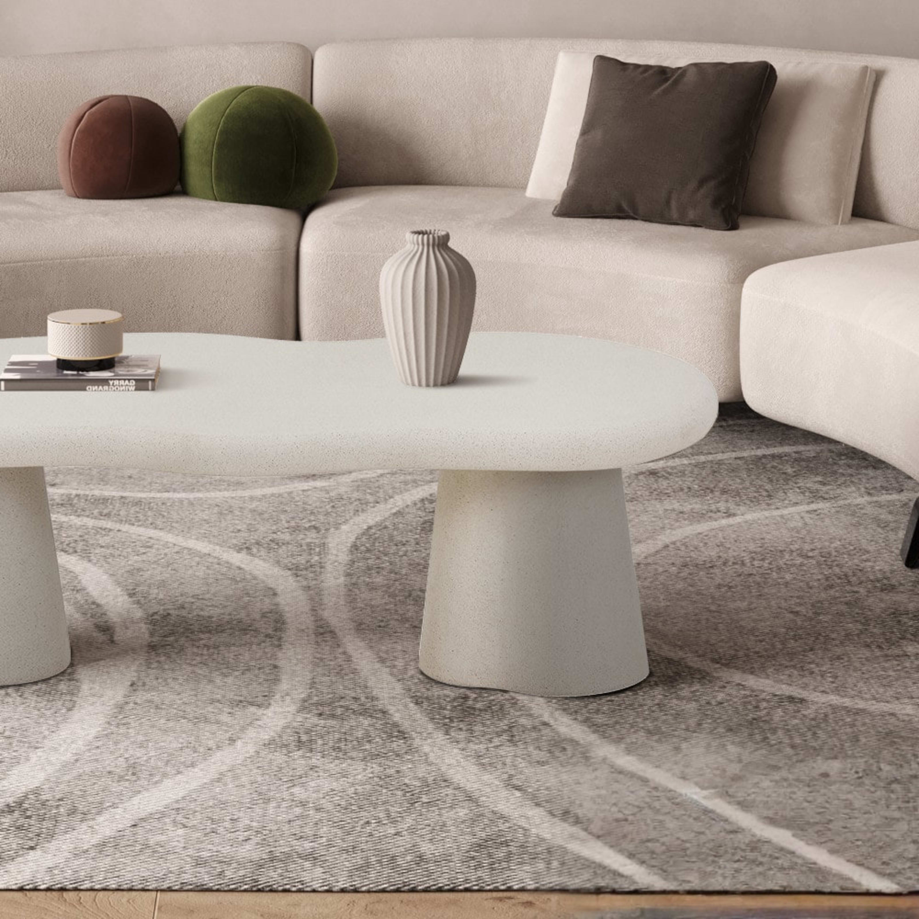 Salontafel 'Faro' 130 cm Organisch Cement — 2