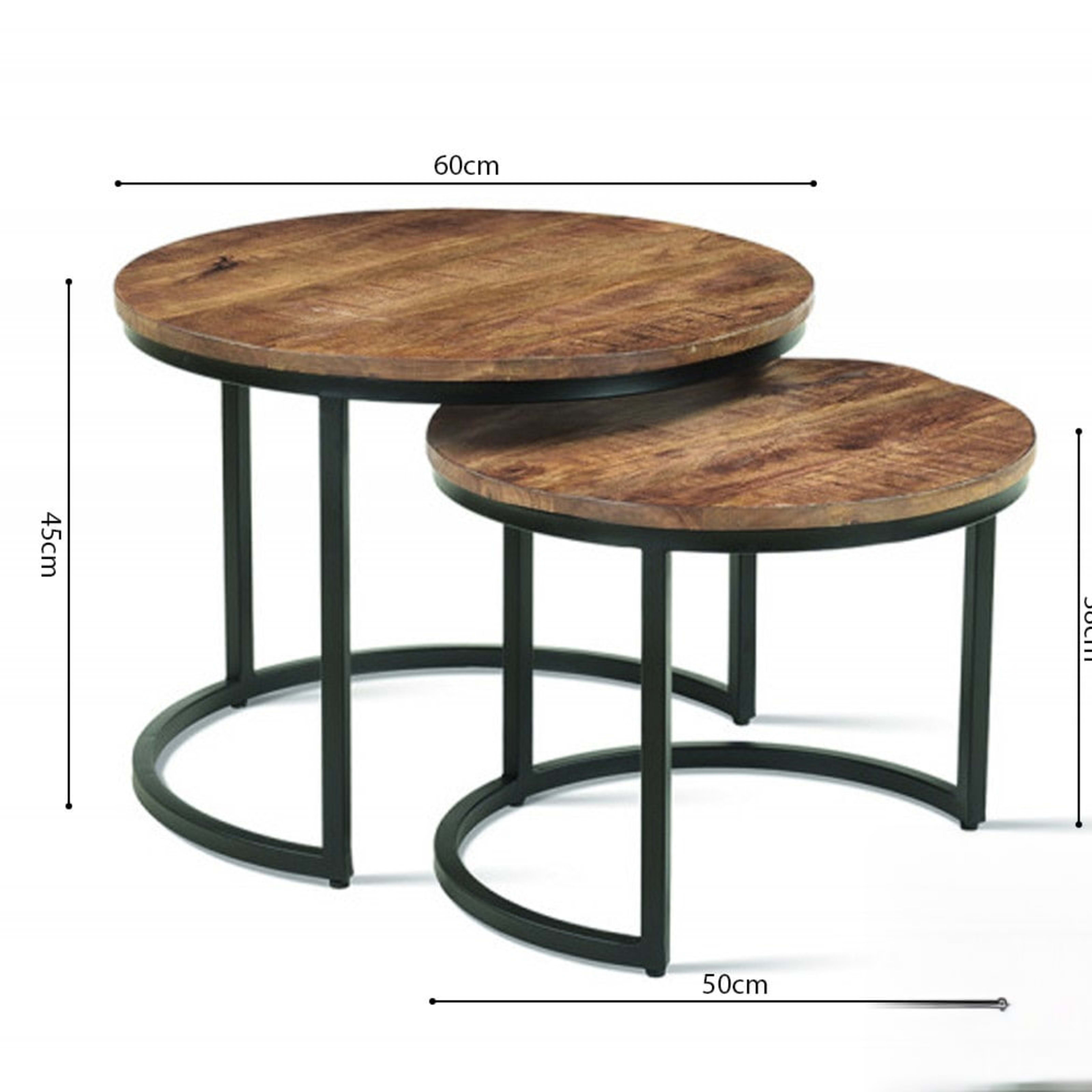 Salontafel 'Goja' 2-delig Mango hout — 3