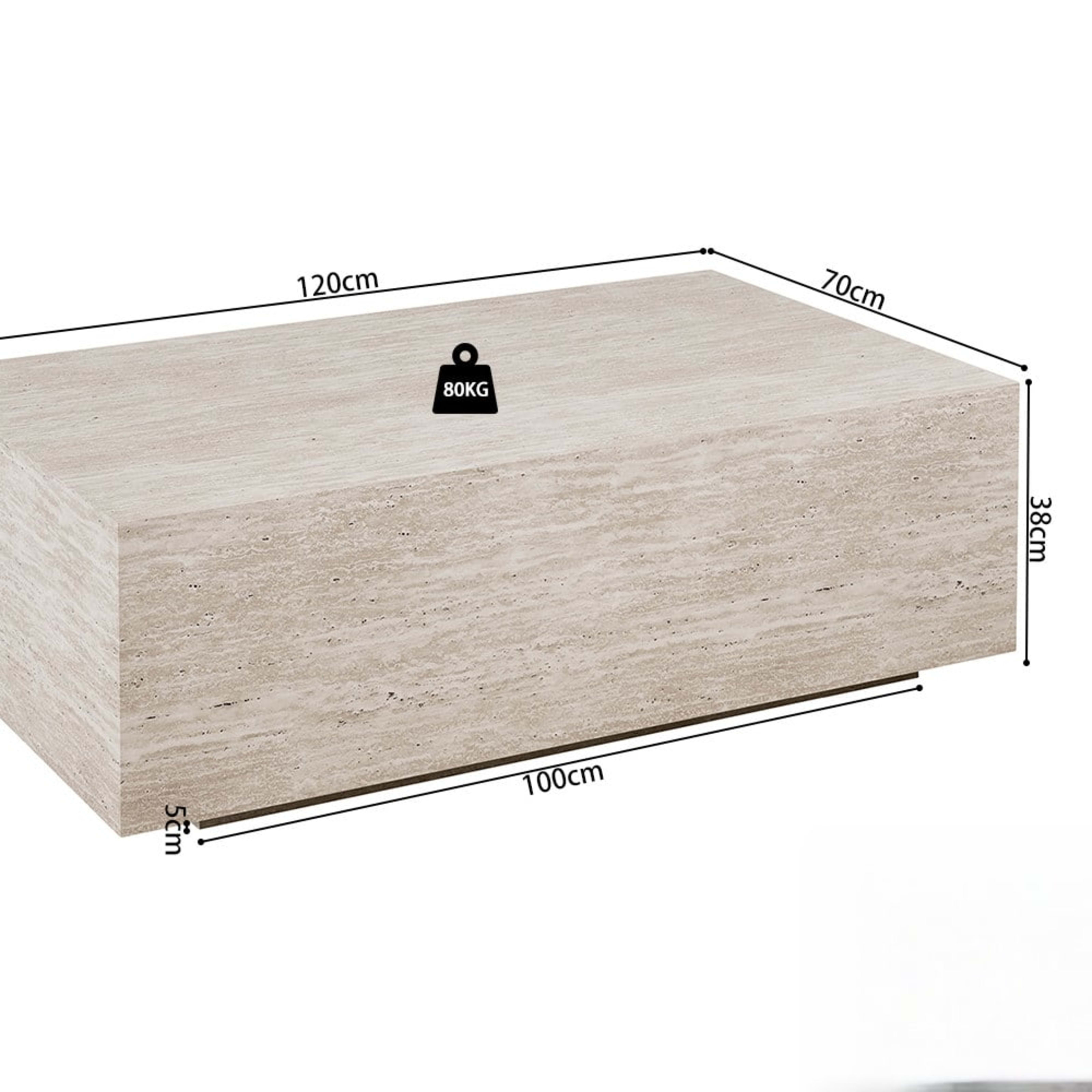 Salontafel 'Jacky' Decor Travertin Beige — 4