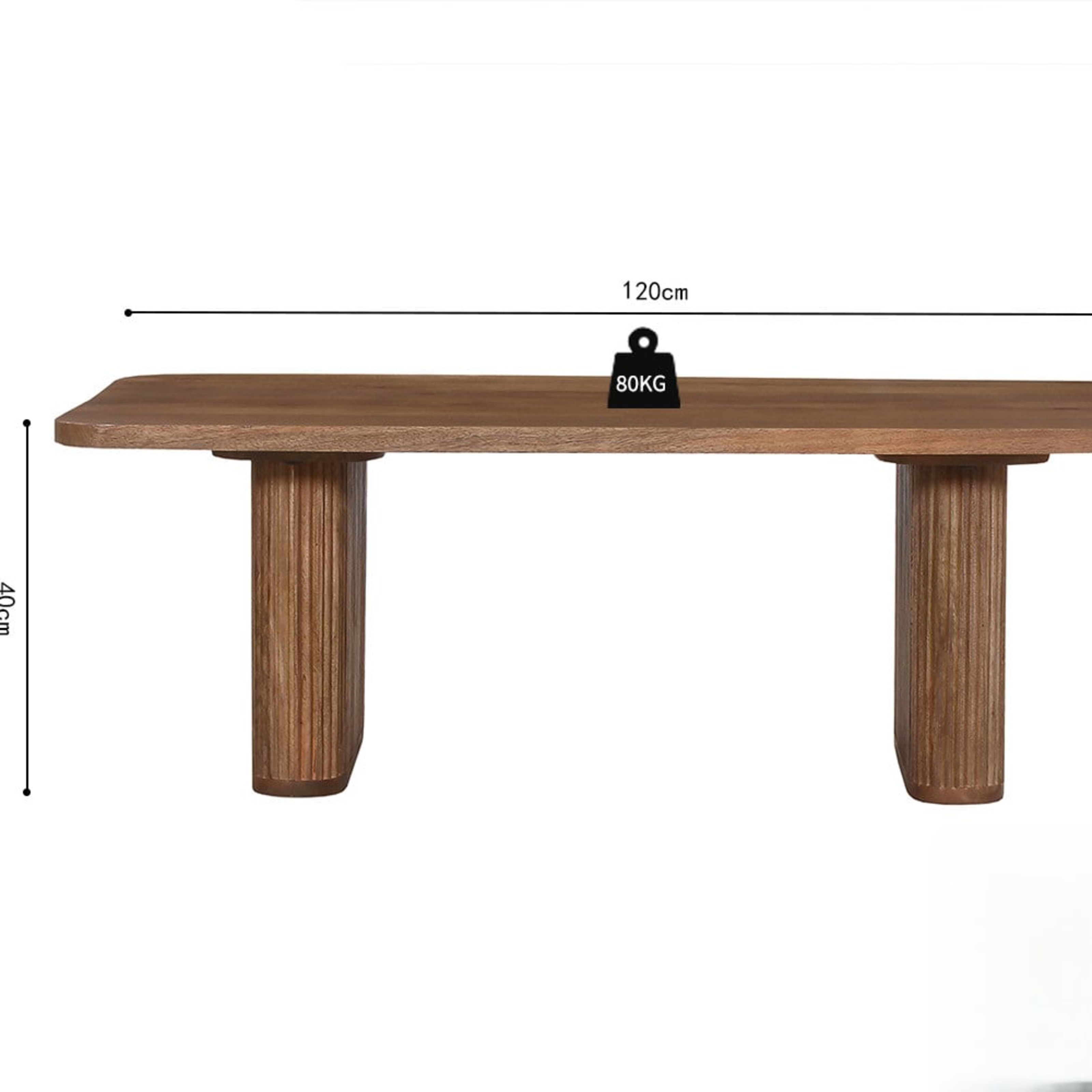 Salontafel 'Jean' Mango hout Lichtbruin — 4