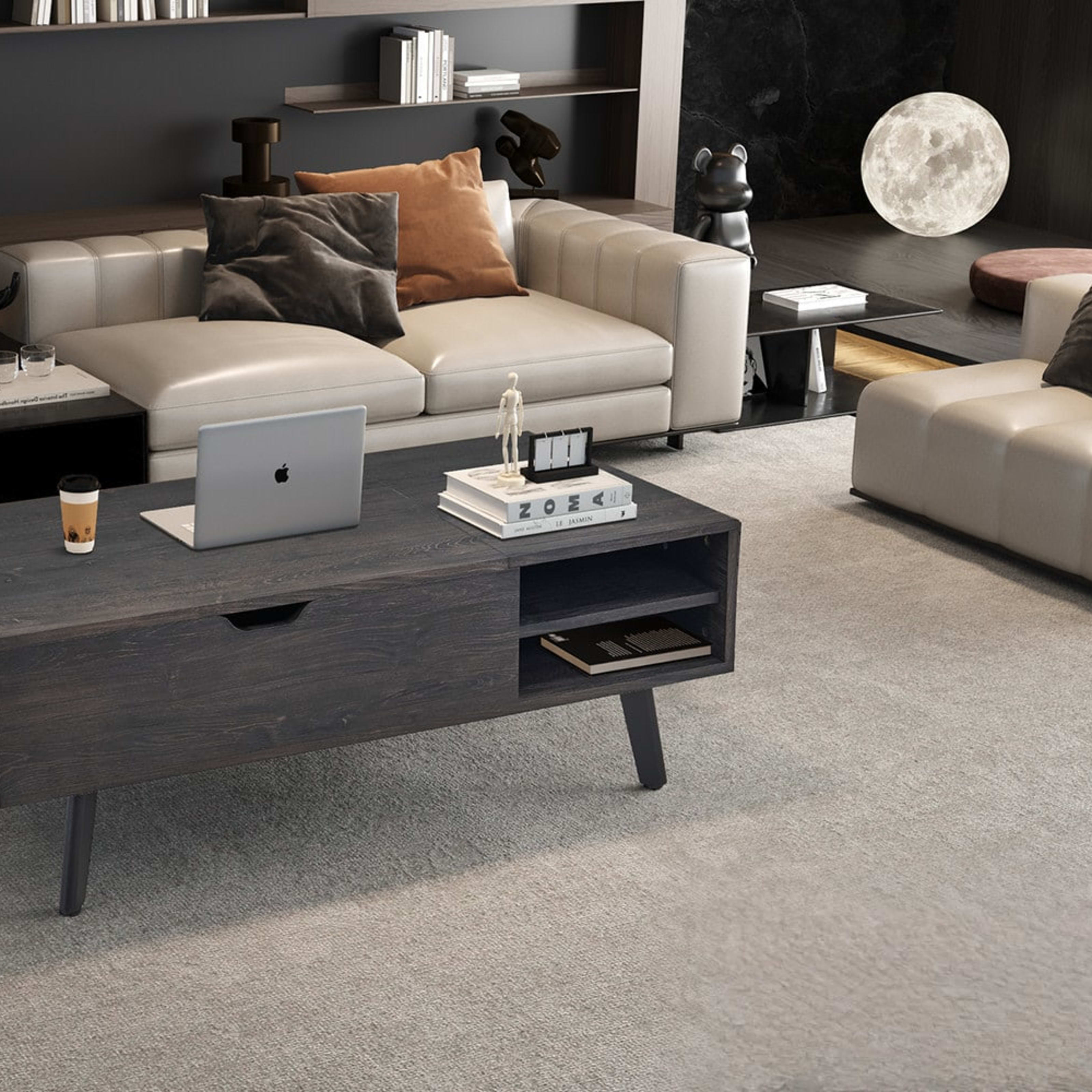Salontafel 'Justine' Opklapbare top Decor Donkerbruin — 3