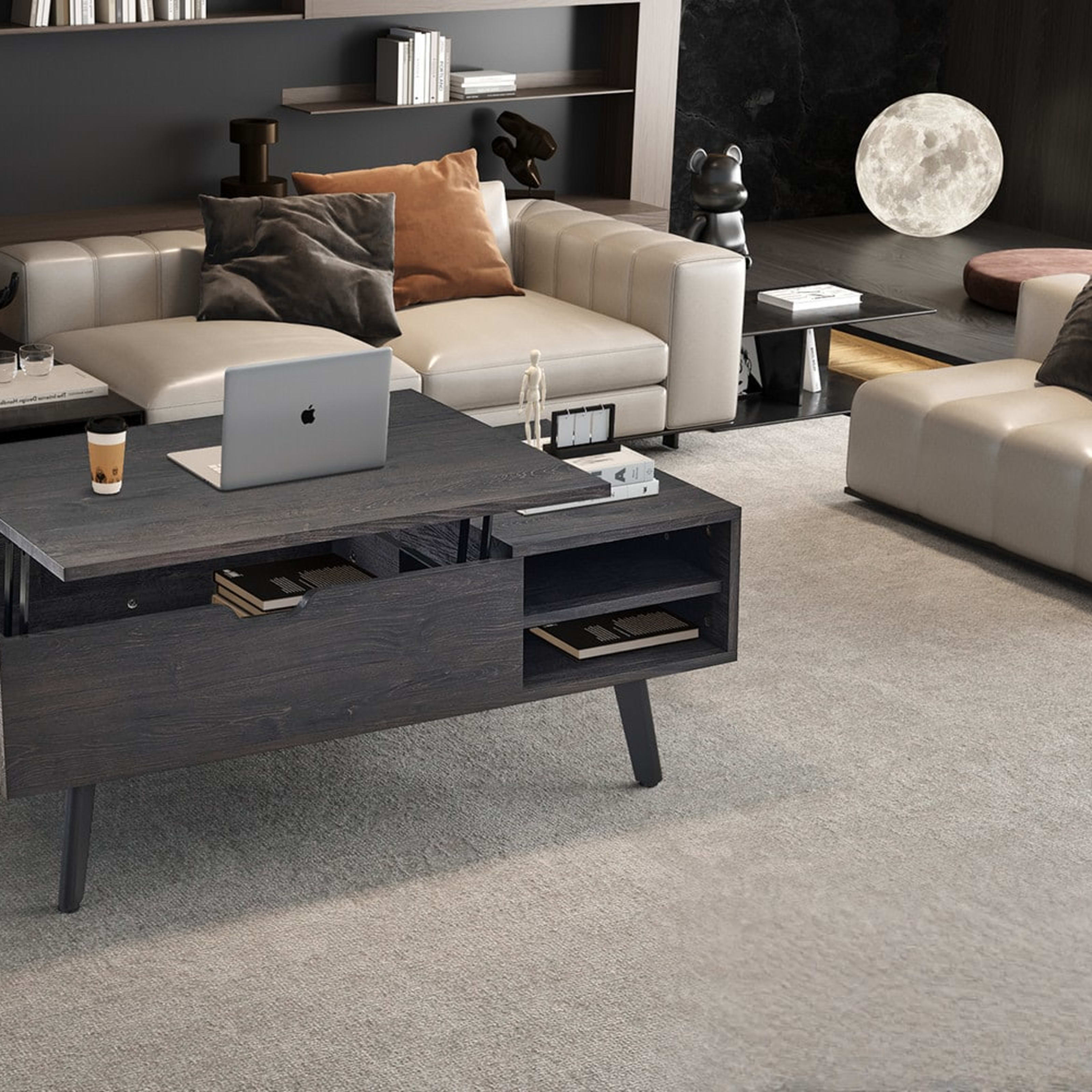 Salontafel 'Justine' Opklapbare top Decor Donkerbruin — 4