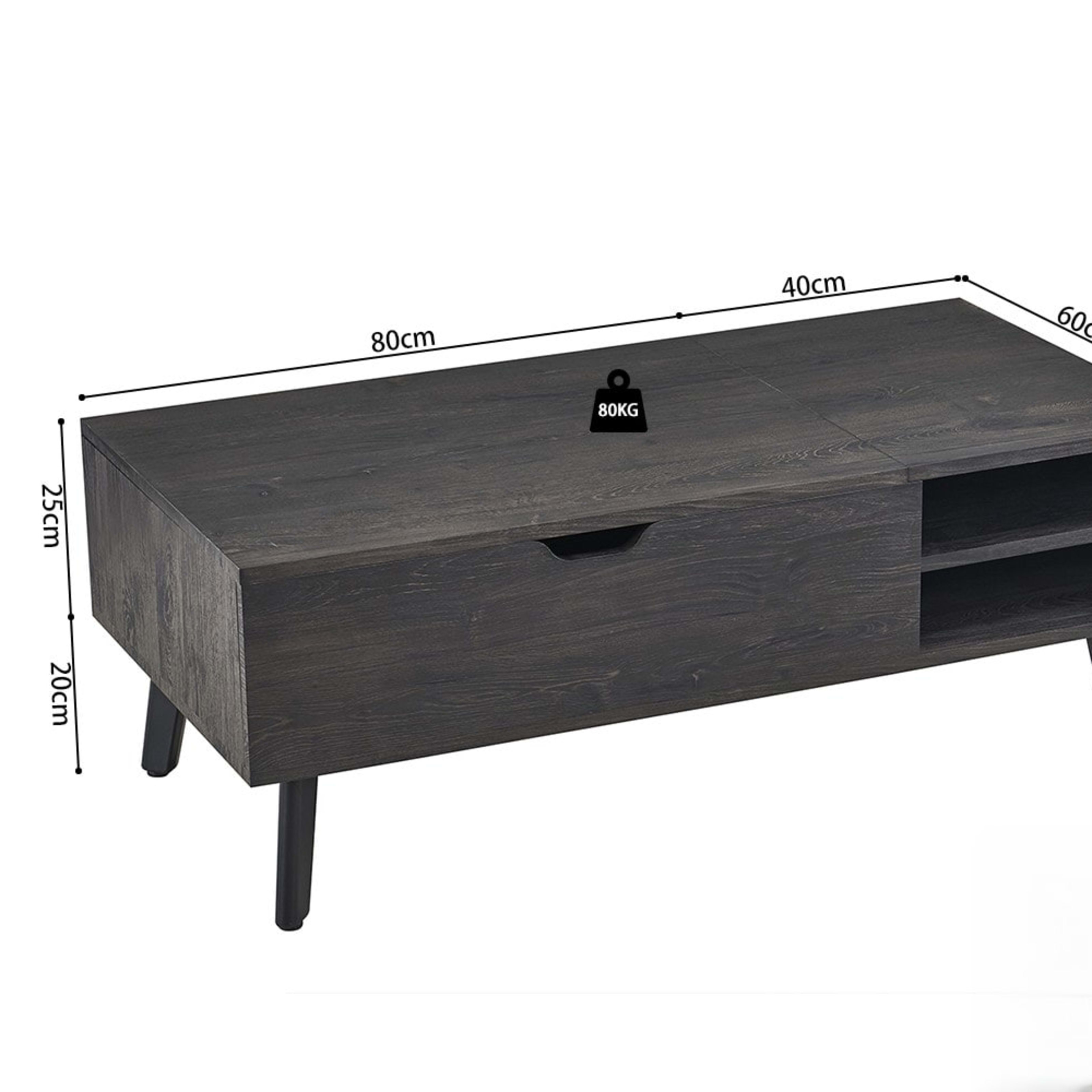 Salontafel 'Justine' Opklapbare top Decor Donkerbruin — 8