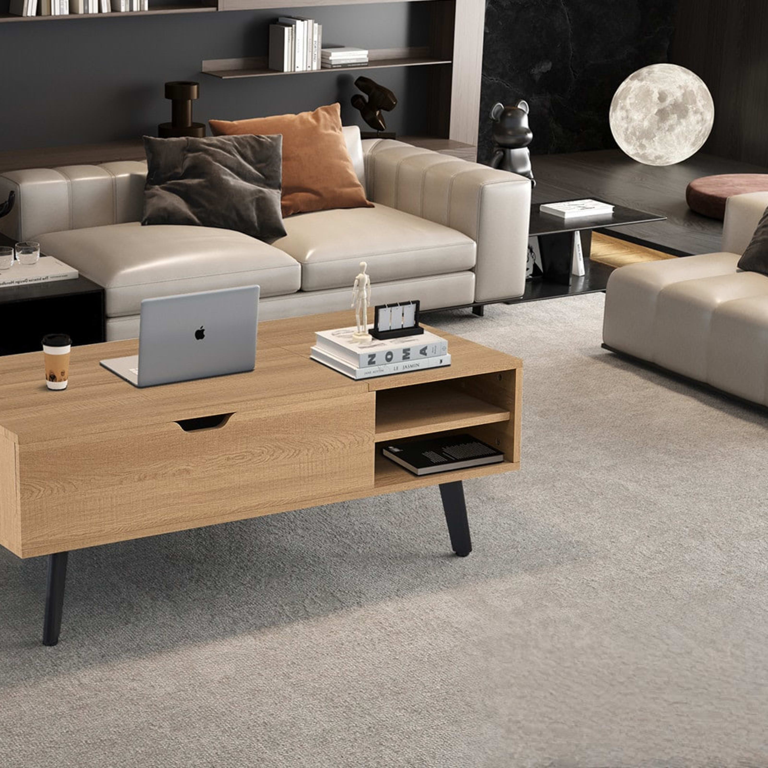 Salontafel 'Justine' Opklapbare top Decor Eik Naturel — 2
