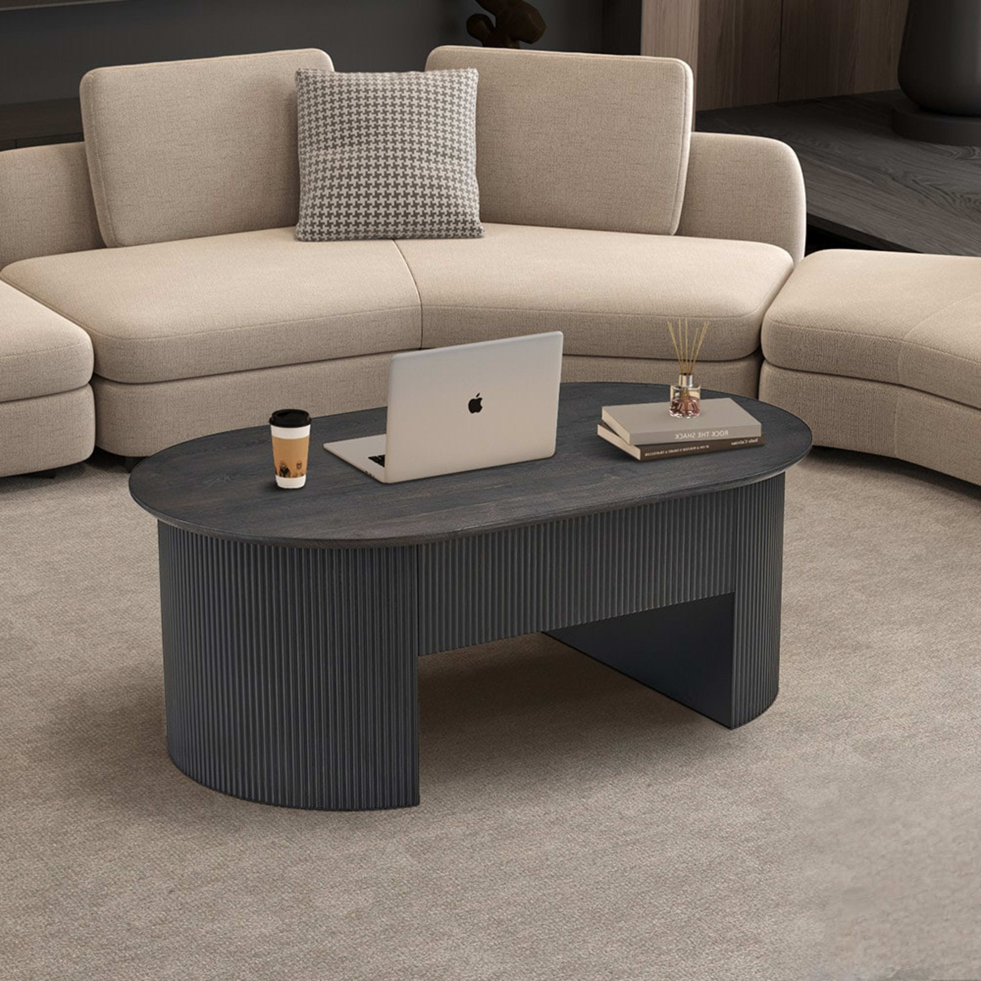 Salontafel 'Lagos' 120 cm Lift-top Decor Donkerbruin — 2