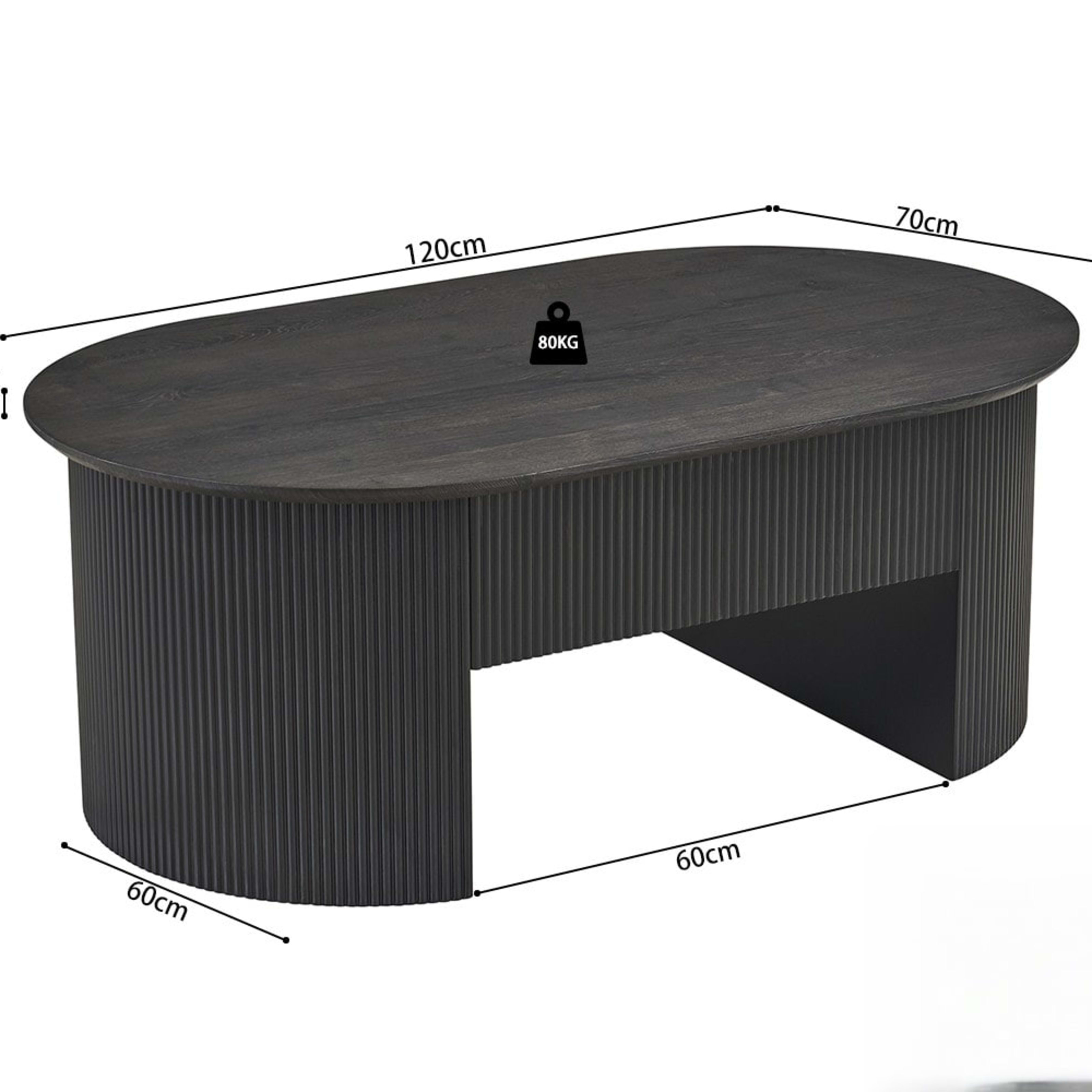 Salontafel 'Lagos' 120 cm Lift-top Decor Donkerbruin — 5