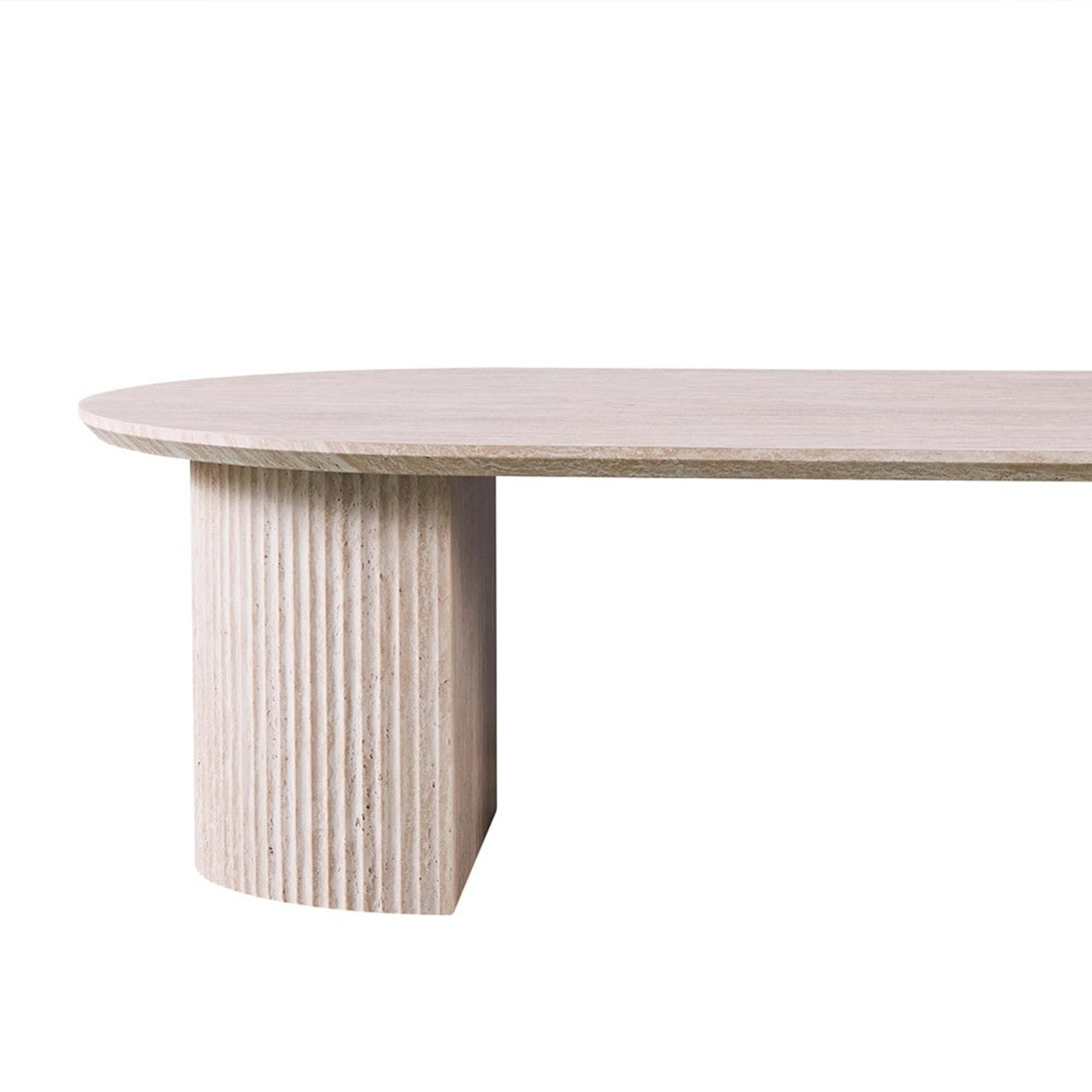 Salontafel 'Lagos' 120 cm Ovaal Decor Travertin Beige — 1