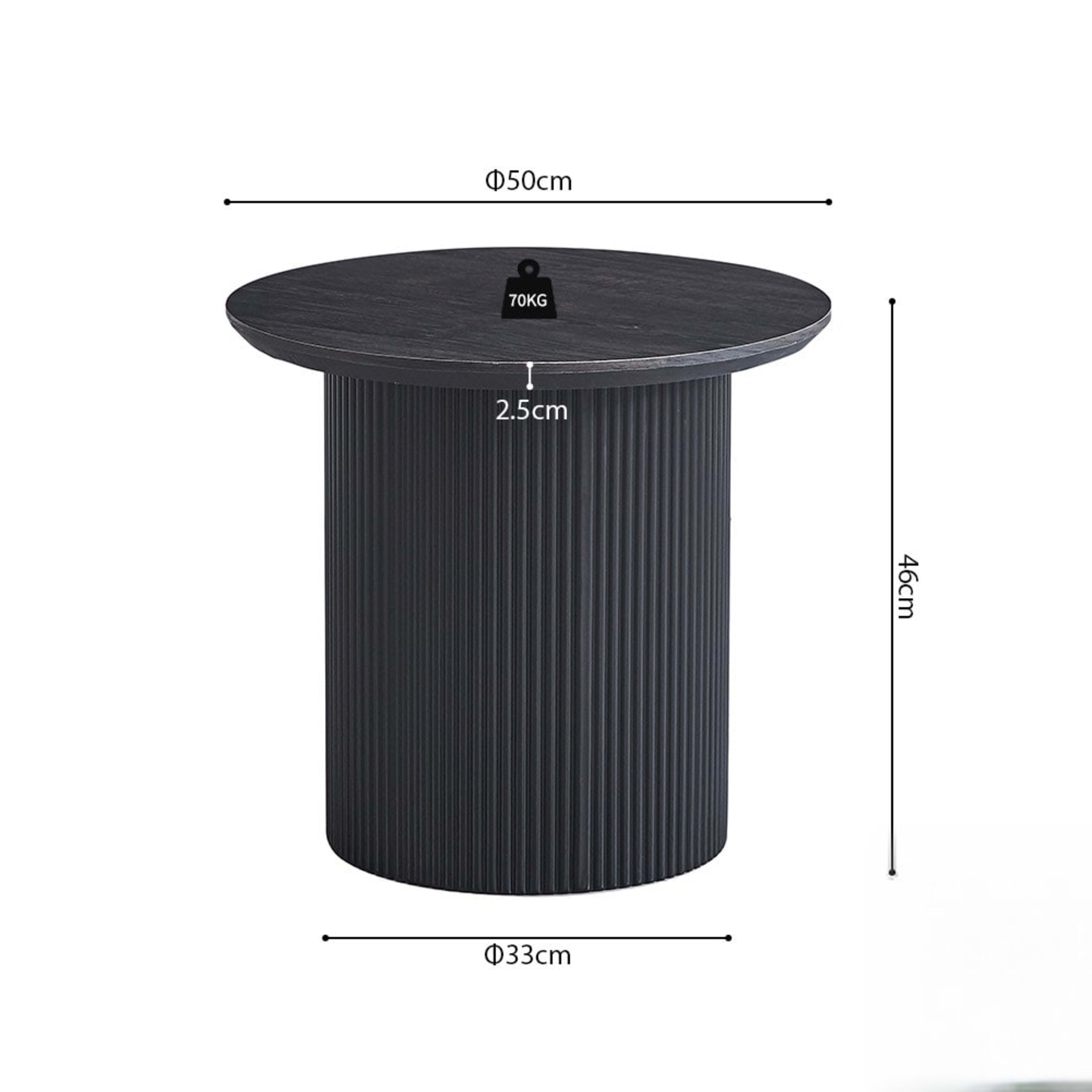 Salontafel 'Lagos' 50 cm Rond Decor Donkerbruin — 3