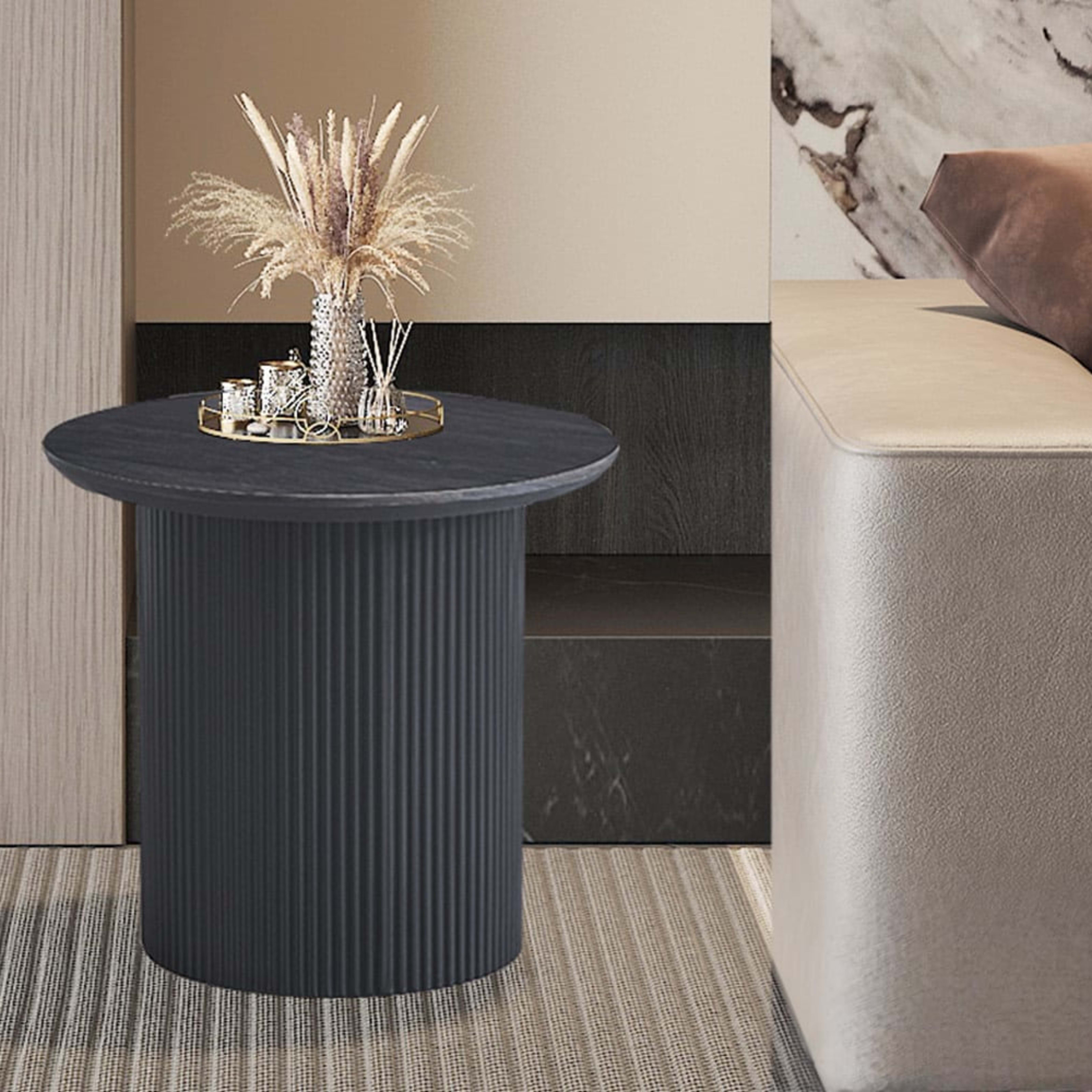 Salontafel 'Lagos' 50 cm Rond Decor Donkerbruin — 2