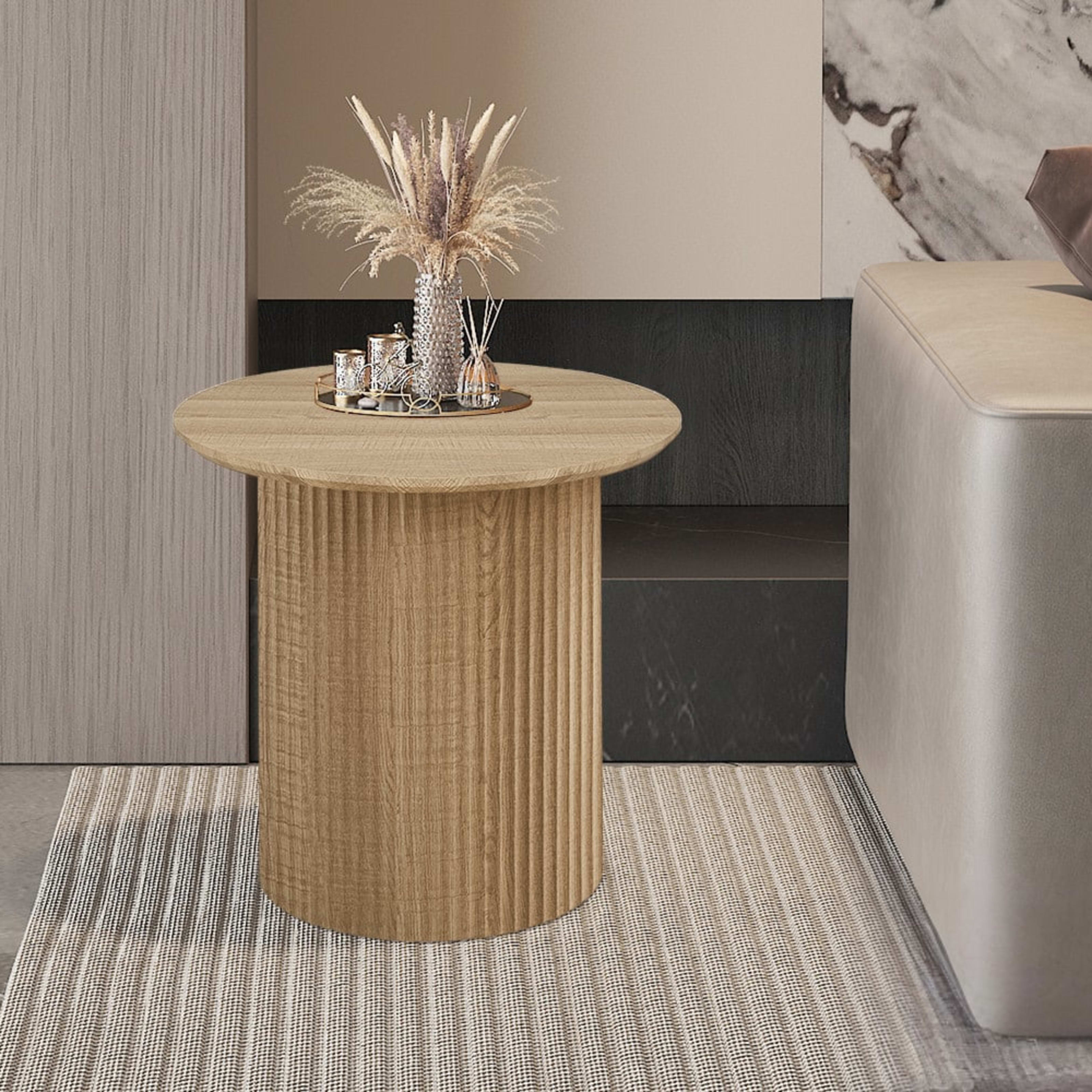 Salontafel 'Lagos' 50 cm Rond Decor Eik Naturel — 2
