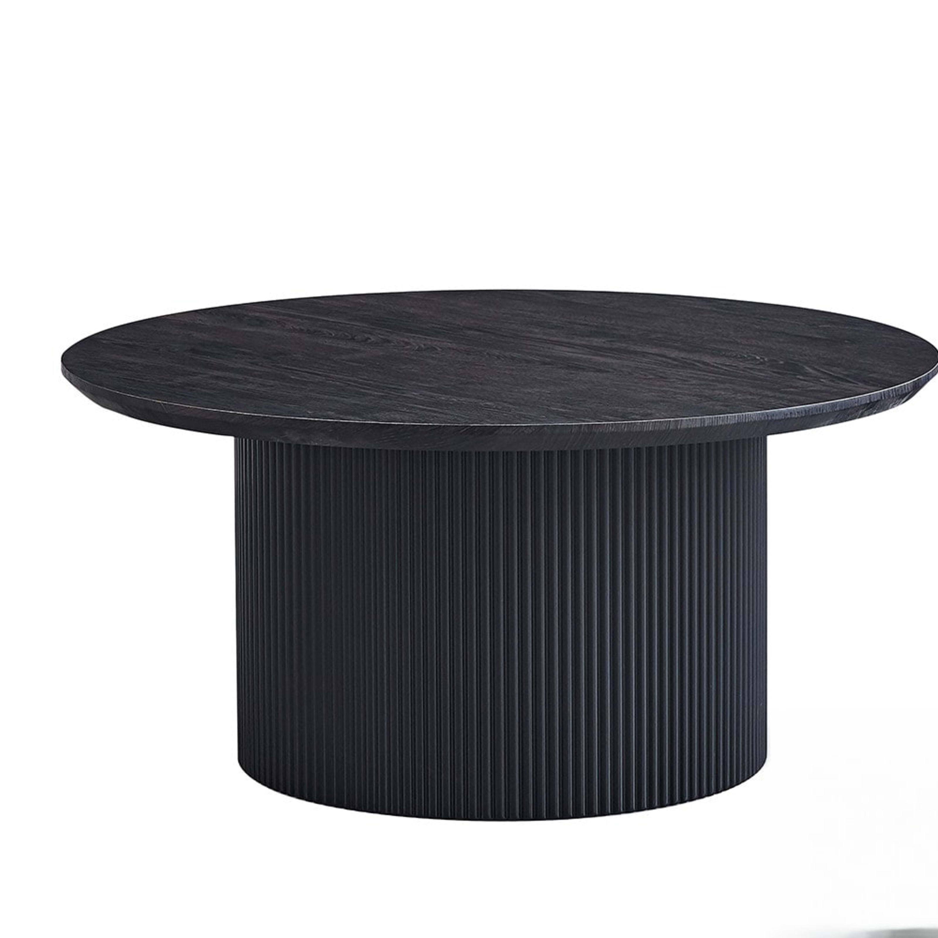 Salontafel 'Lagos' 80 cm Rond Decor Donkerbruin — 1