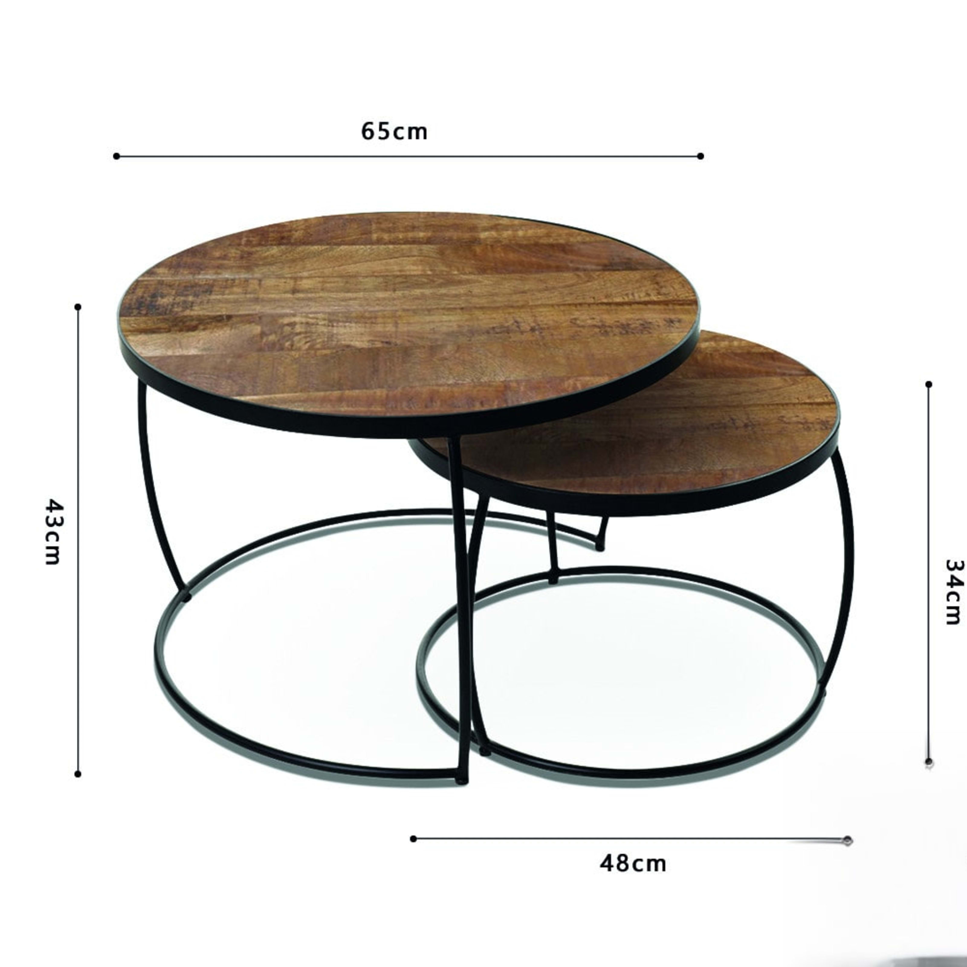 Salontafel 'Lars' 2-delig Mango hout — 4