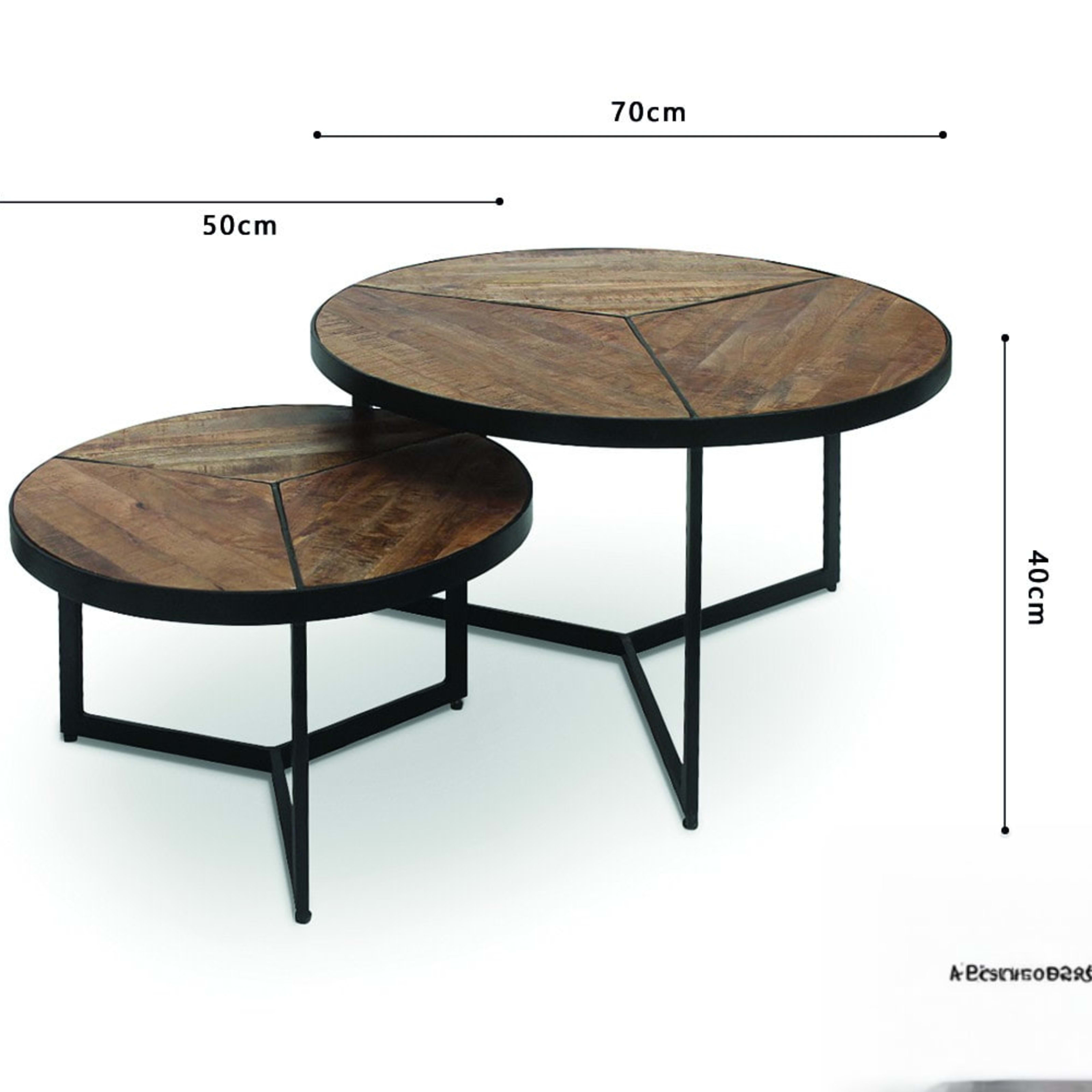 Salontafel 'Laveu' 2-delig Mango hout — 4