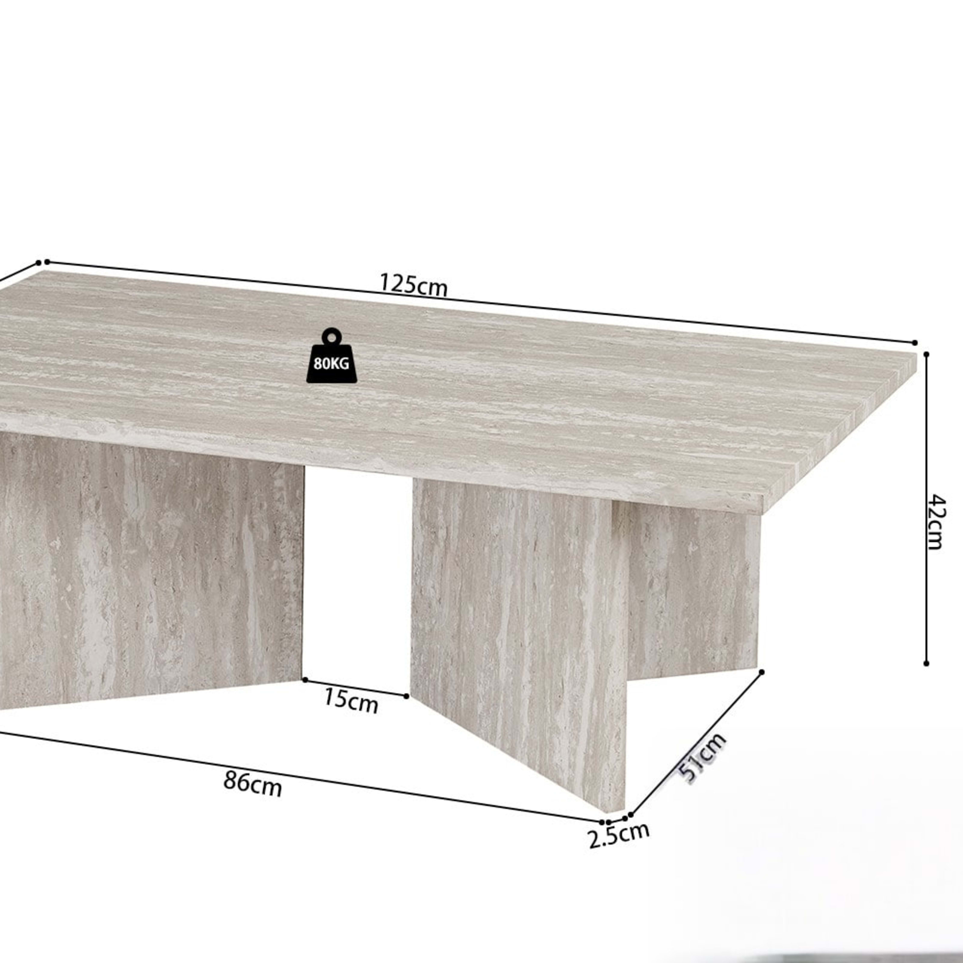 Salontafel 'Litar' Decor Travertin Grijs — 4