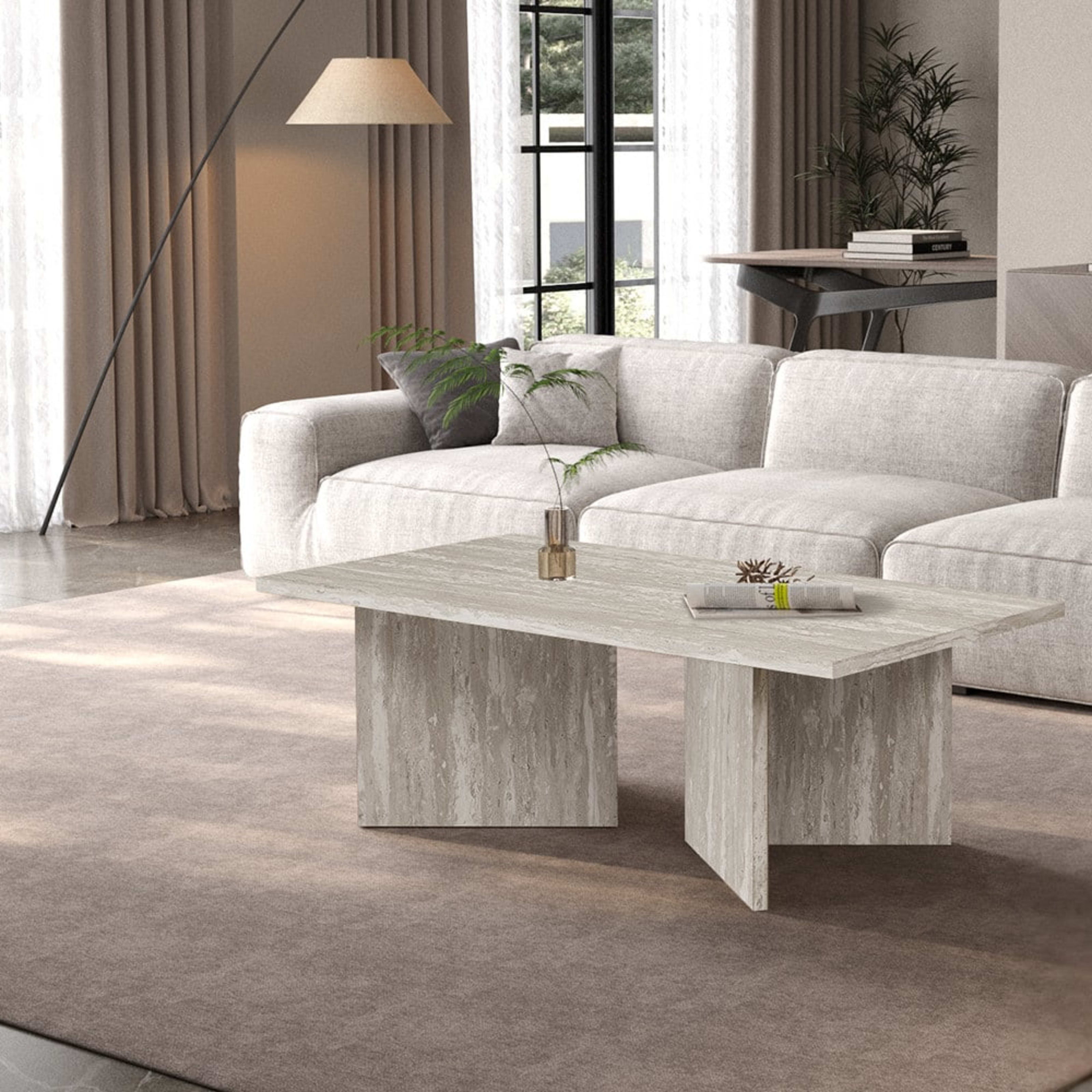 Salontafel 'Litar' Decor Travertin Grijs — 2