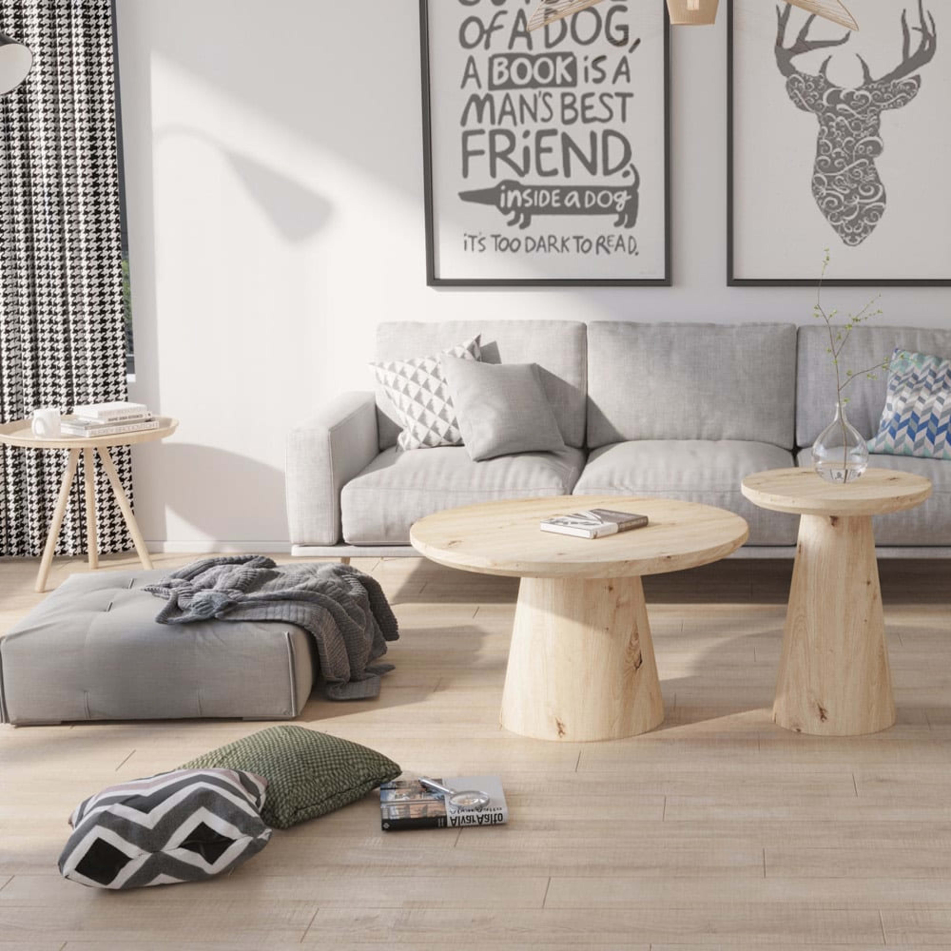 Salontafel 'Lukas' 80 cm Decor Oude eik — 3