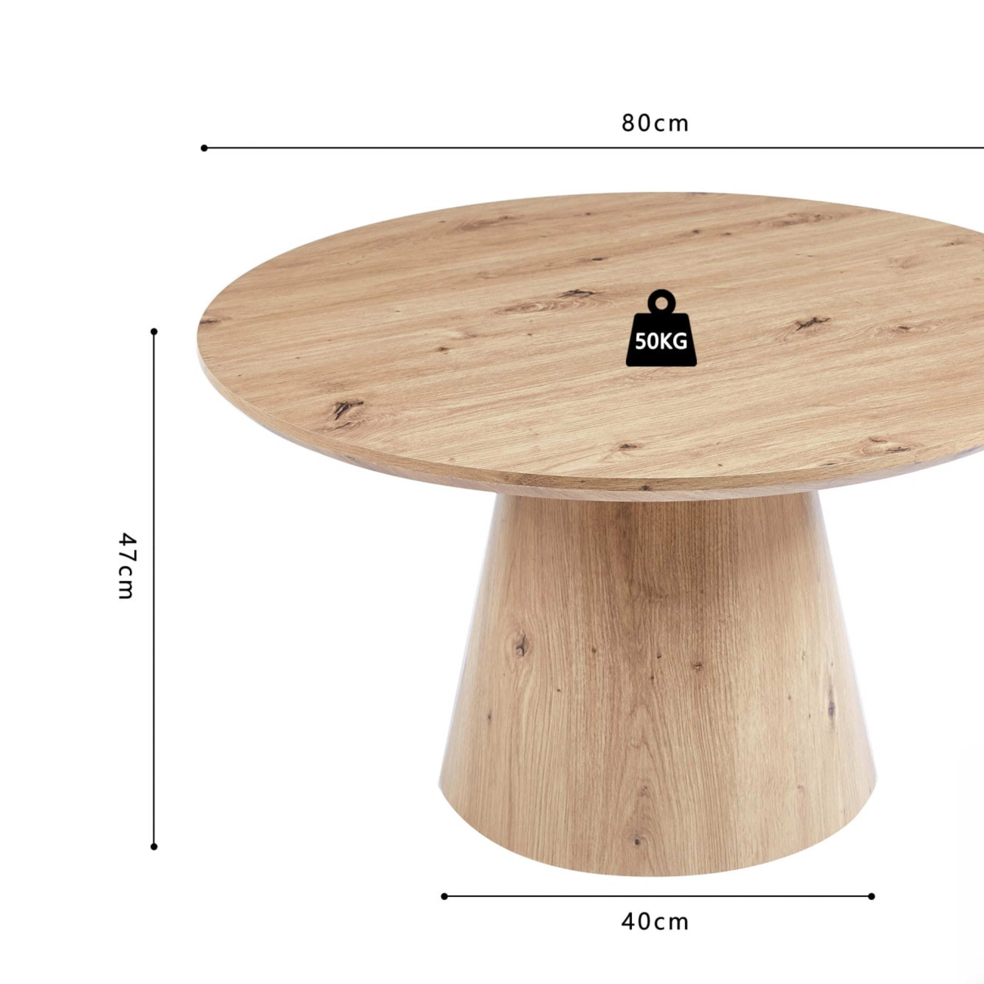 Salontafel 'Lukas' 80 cm Decor Oude eik — 5