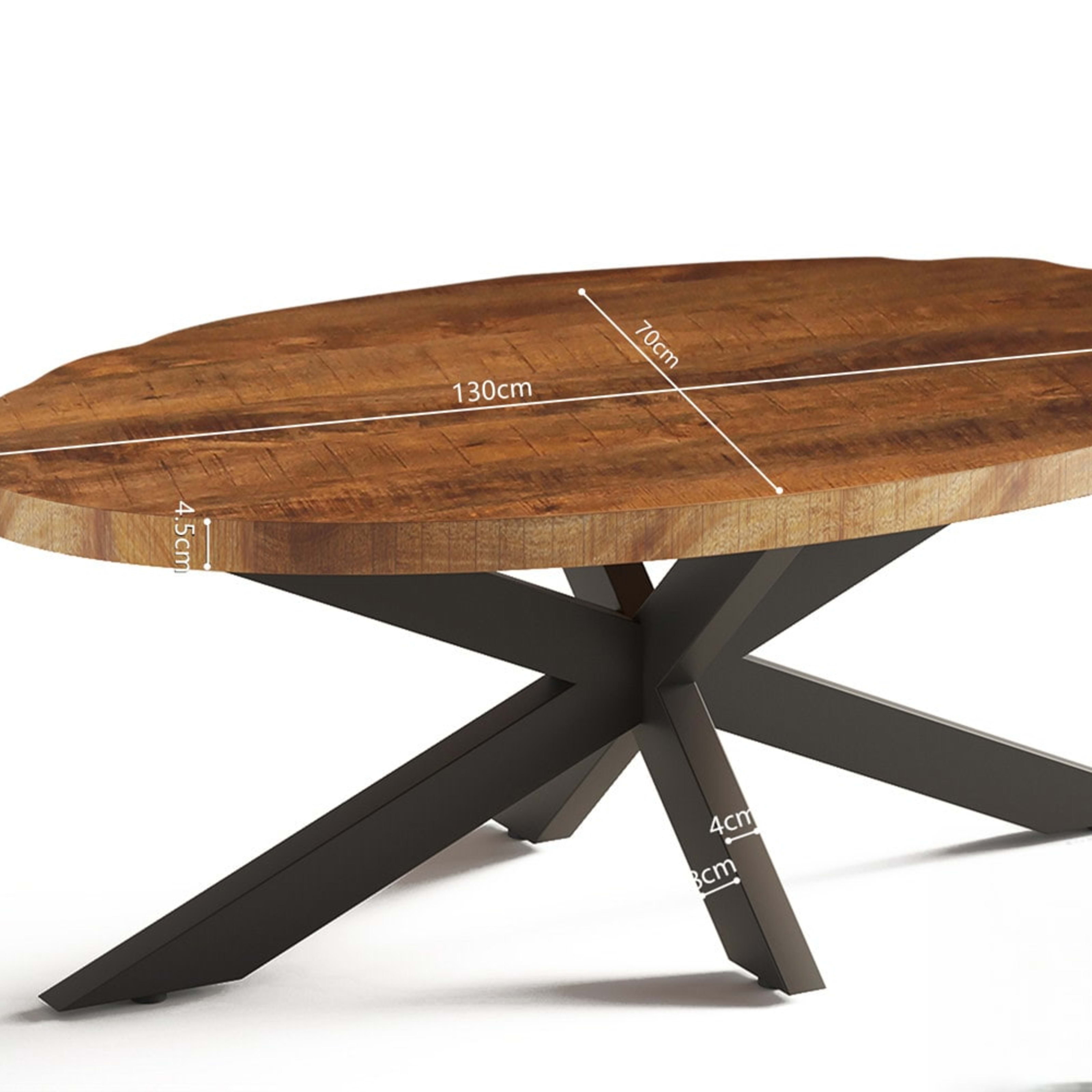 Salontafel 'Madeira' Ovaal Mango hout — 3
