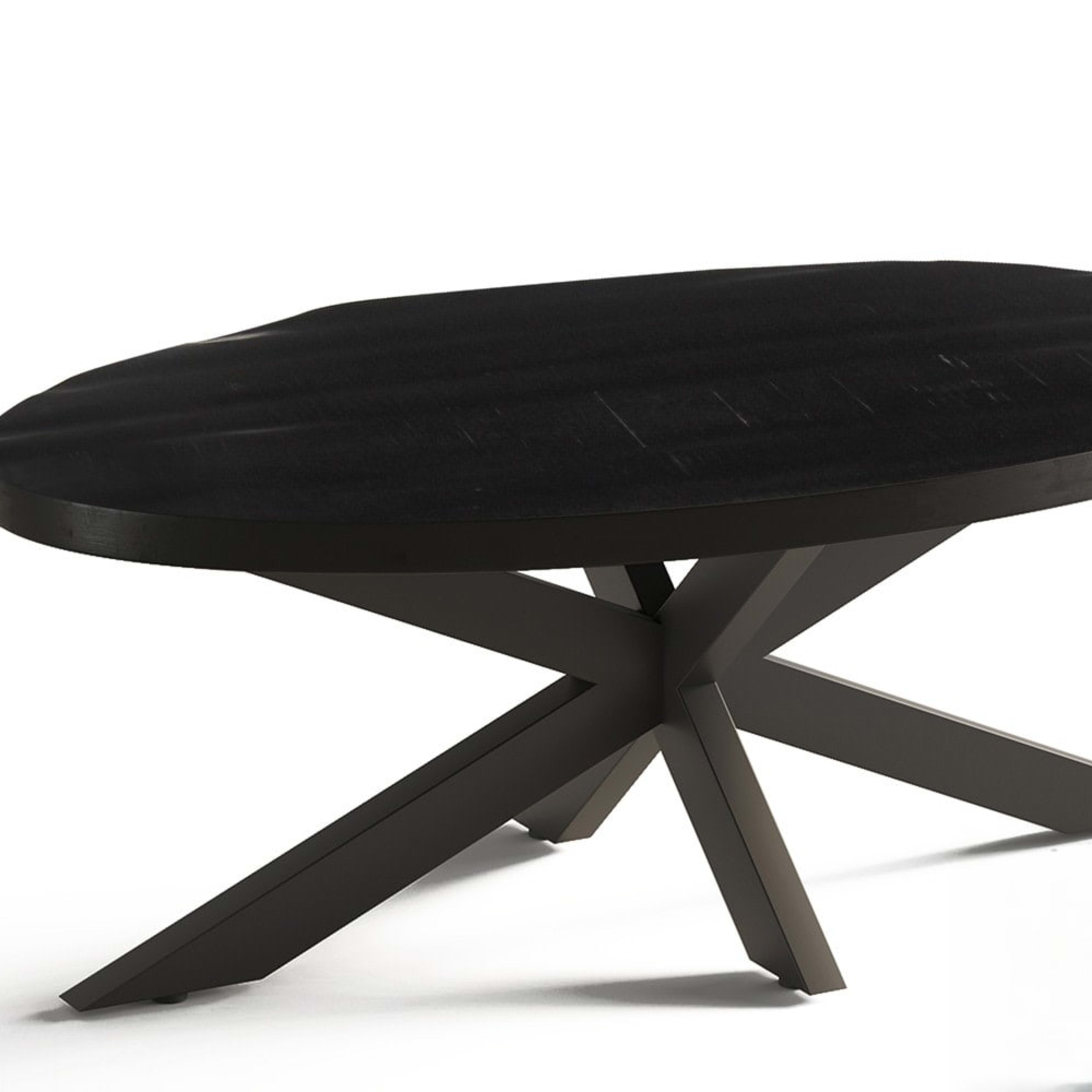 Salontafel 'Madeira' Ovaal Mango hout zwart — 1